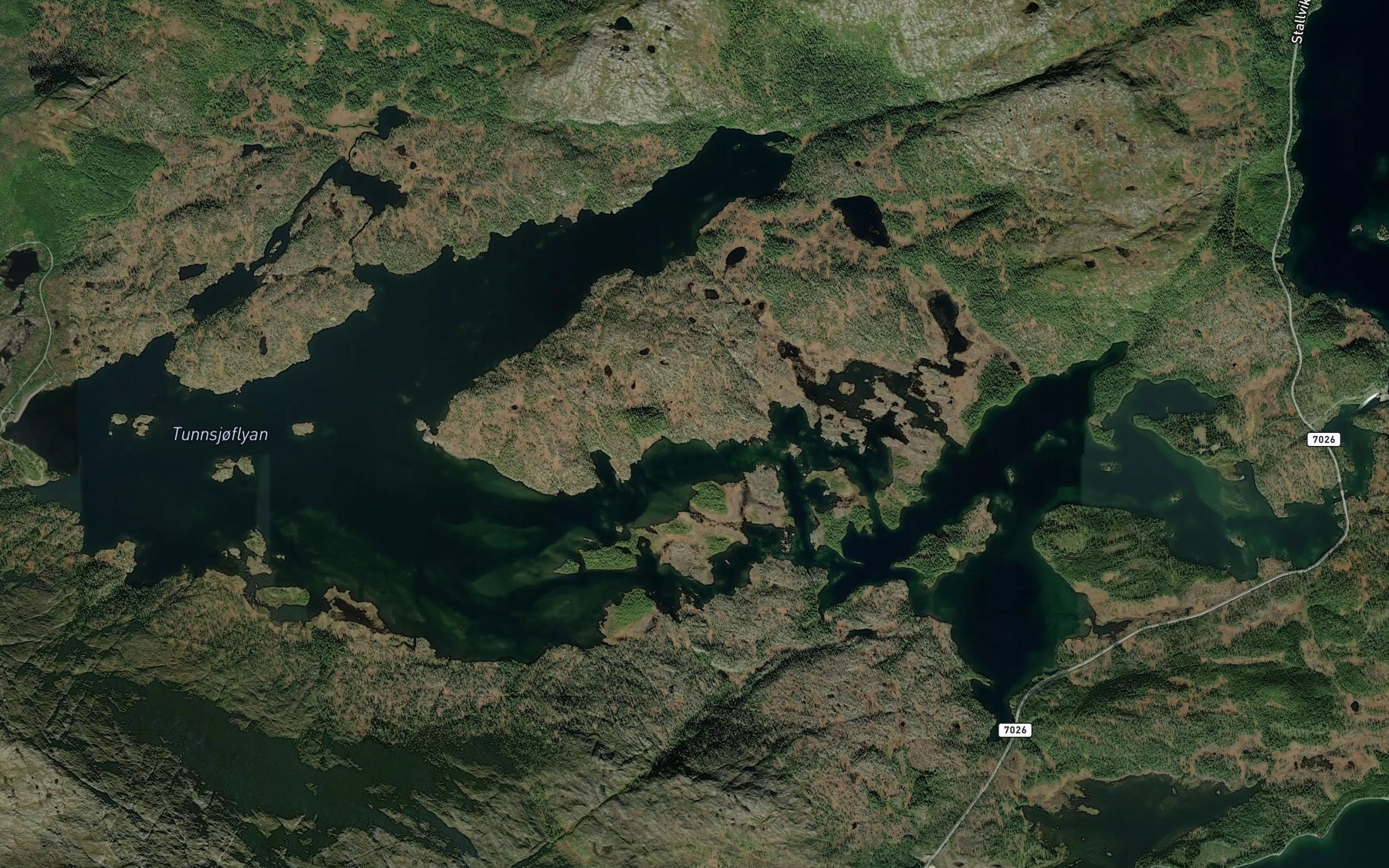 Satellite map of the Tunnsjoflyan