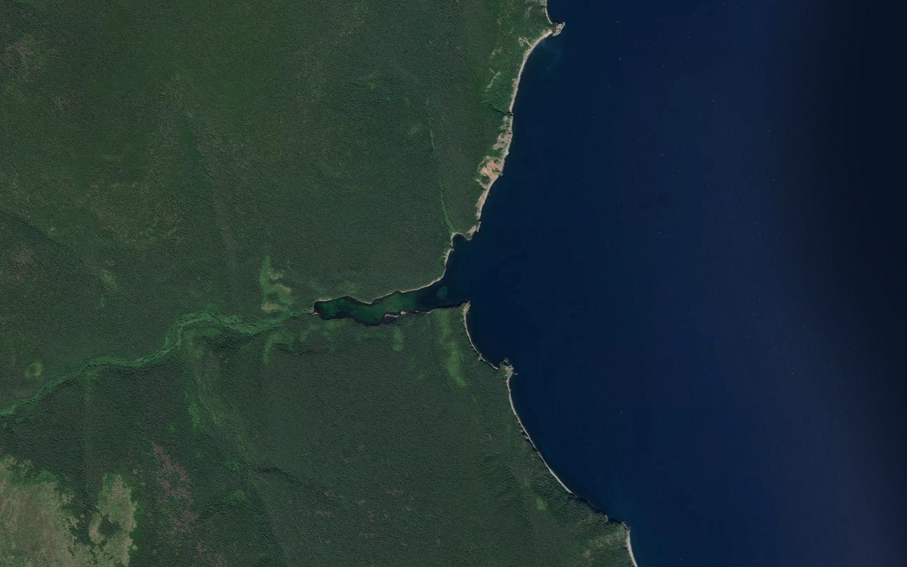 Satellite map of the Bukhta Krestovaya