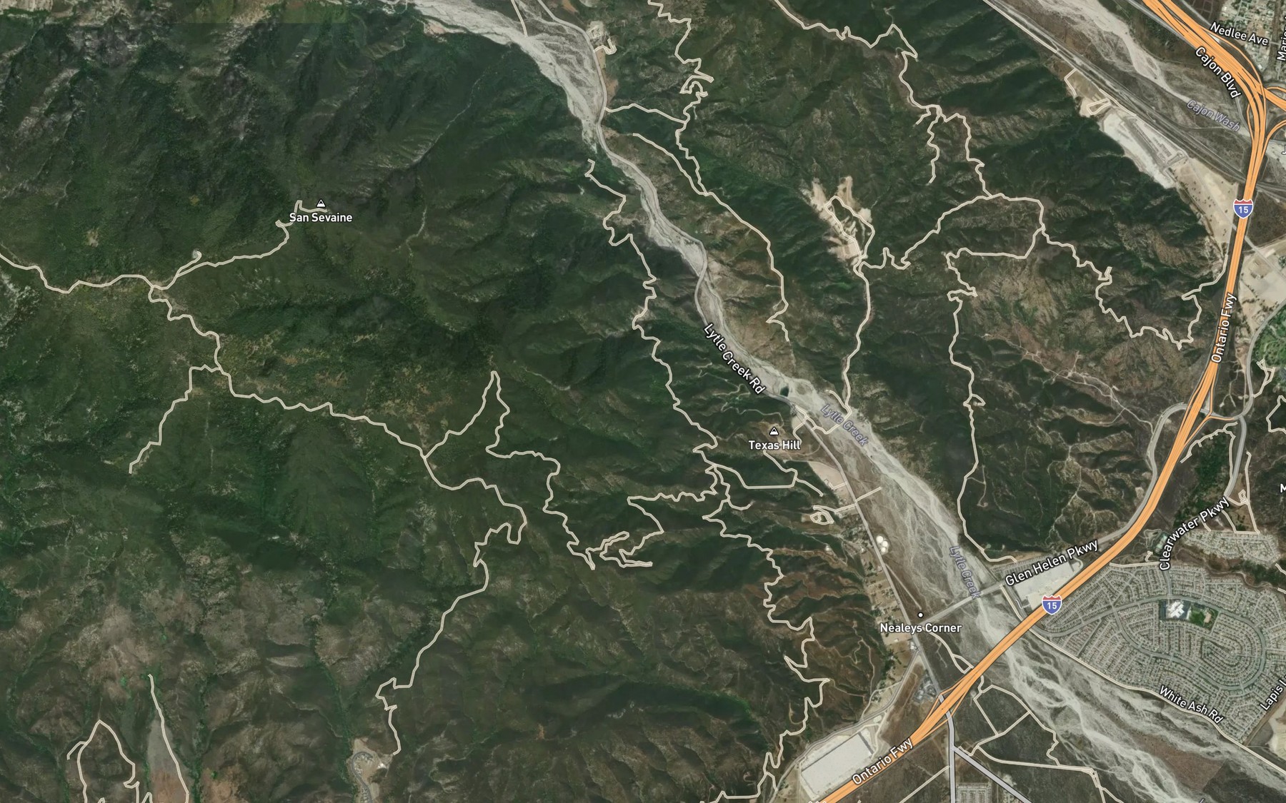 Satellite map of the Convict Spring