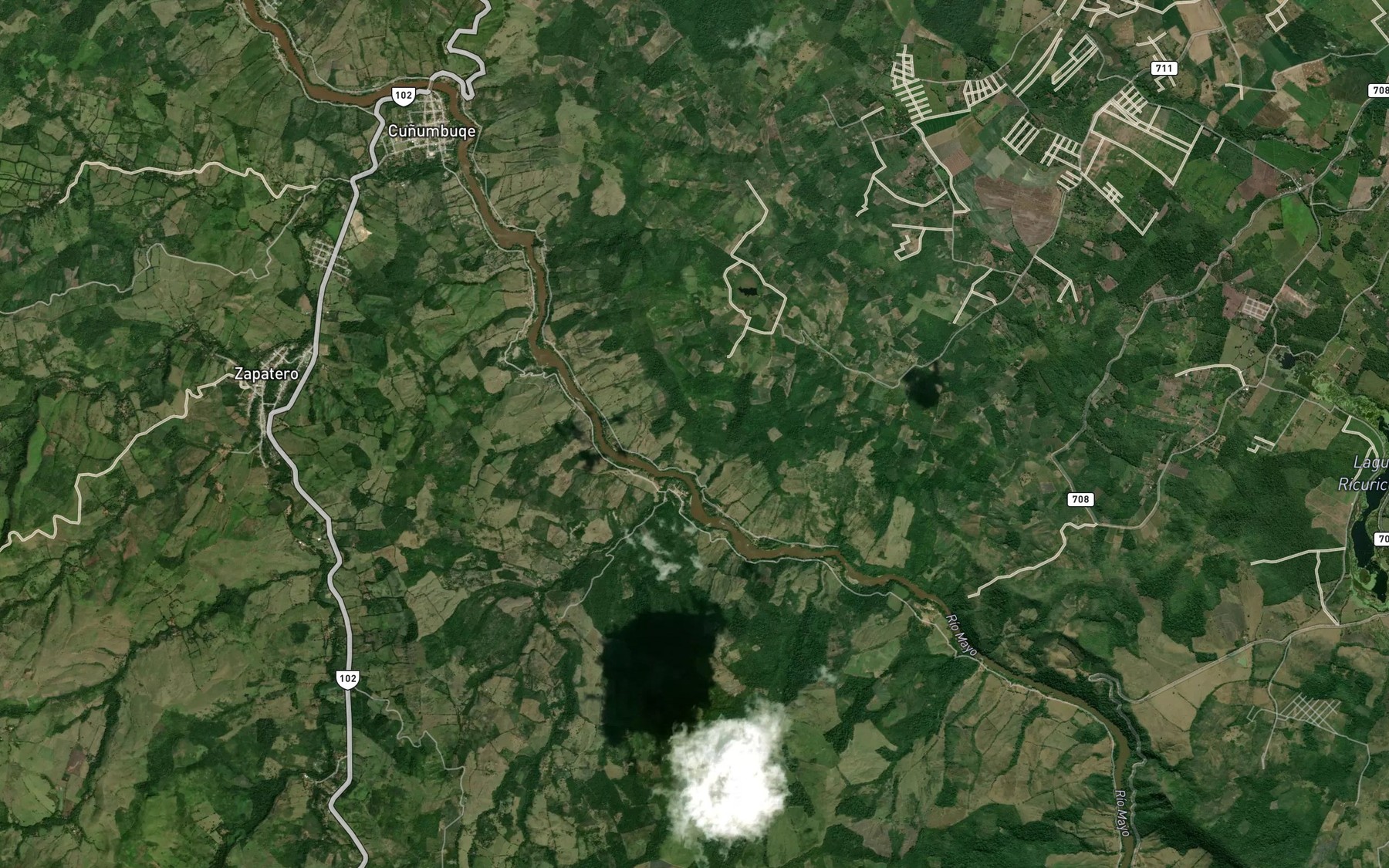 Satellite map of the Quebrada Aguanorarca