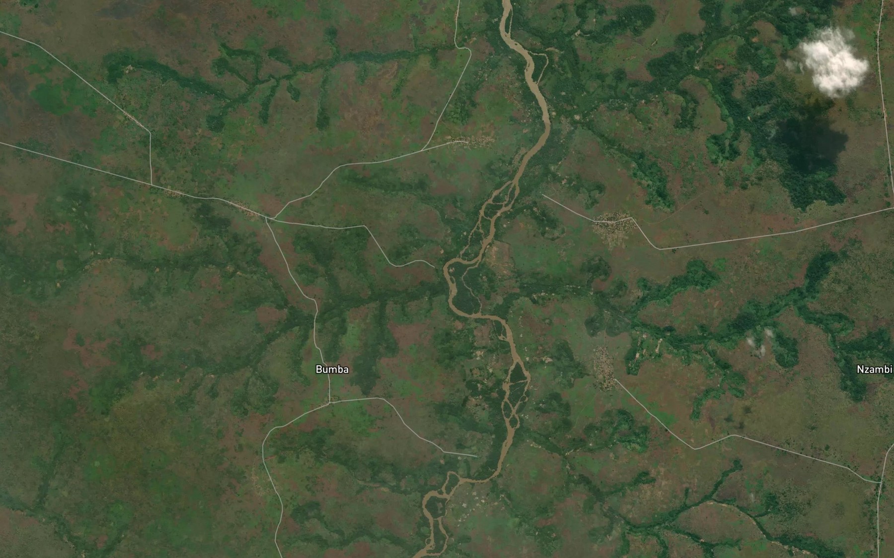 Satellite map of the Ngombe
