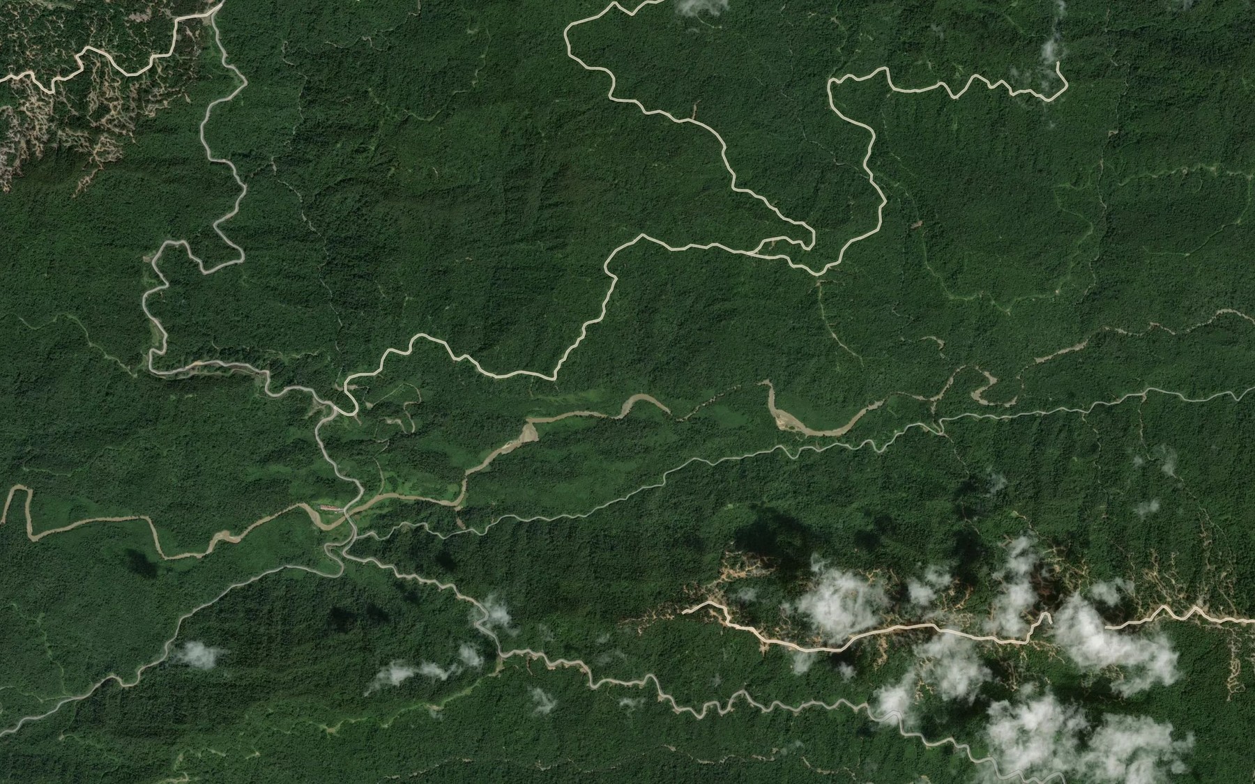 Satellite map of the Sungai Telalet