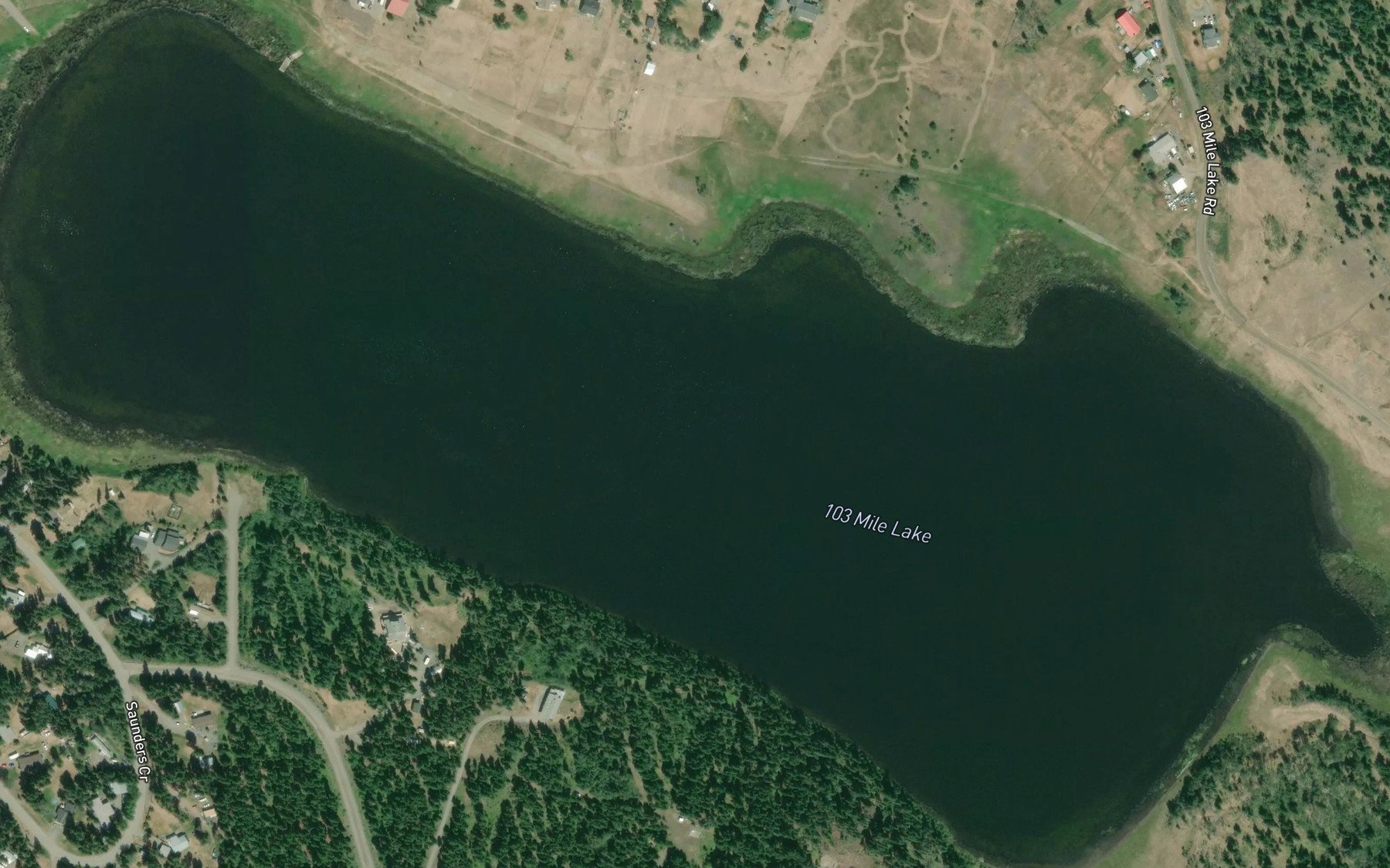 Satellite map of the 103 Mile Lake
