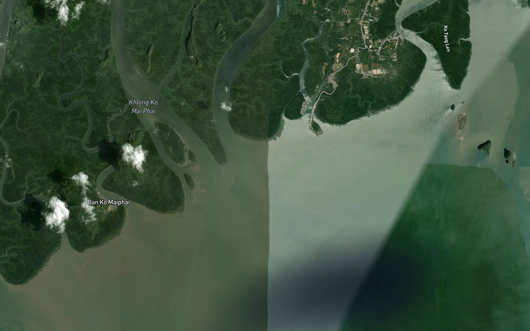 Satellite map of the Mae Nam Bang Toei