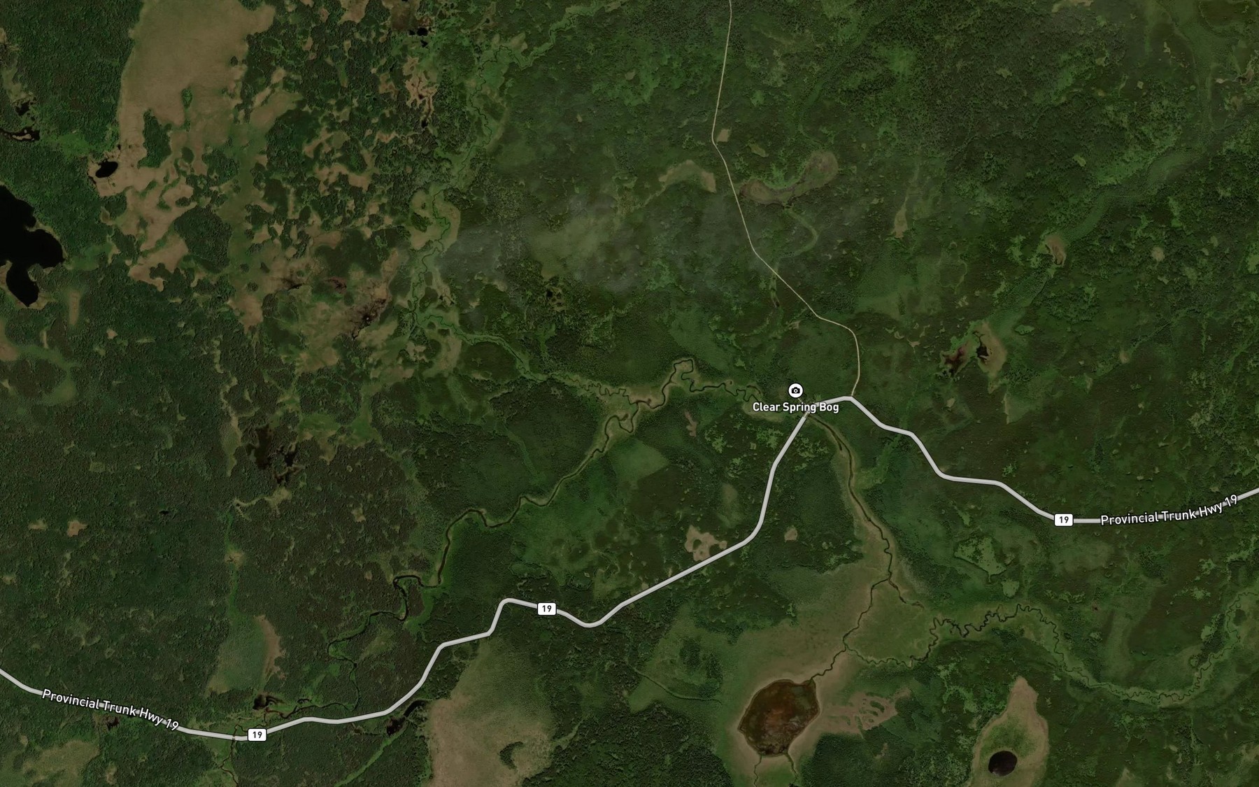 Satellite map of the Swanson Creek