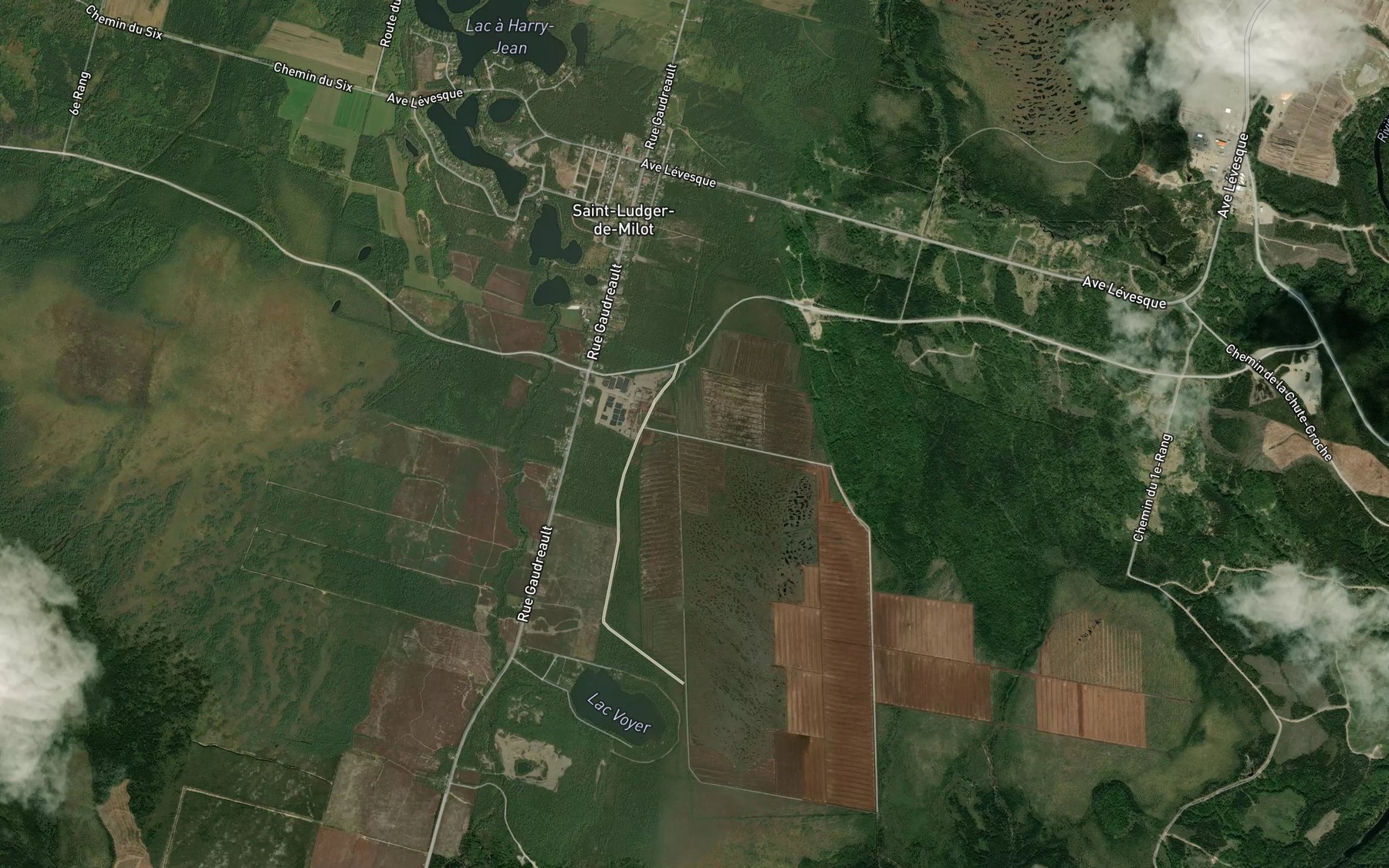 Satellite map of the Etang a Ferdinand