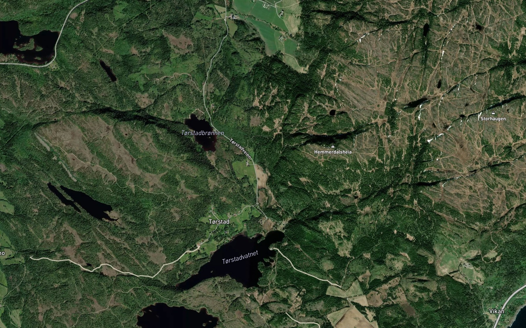 Satellite map of the Bjorndalsbekken