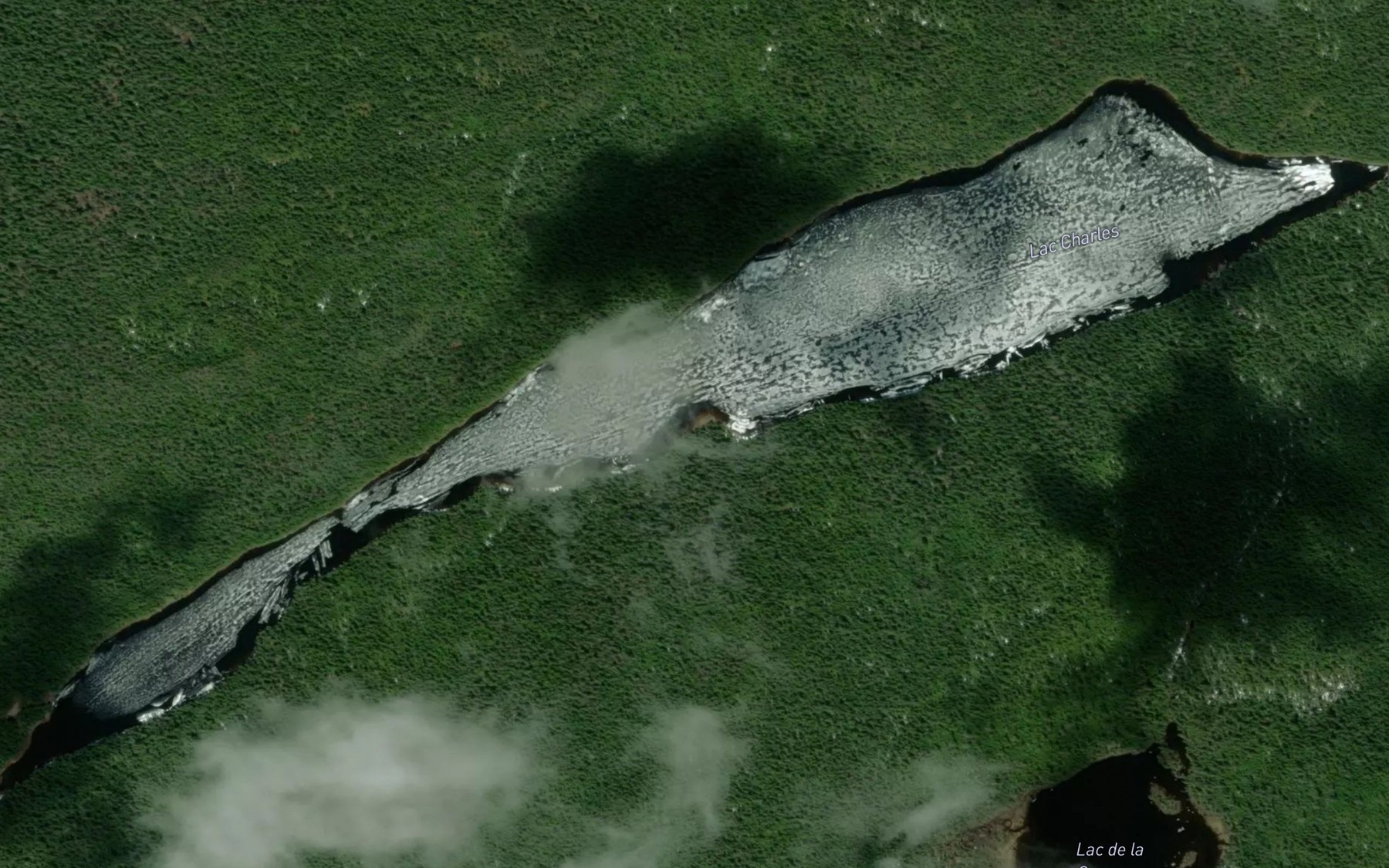 Satellite map of the Lac Charles