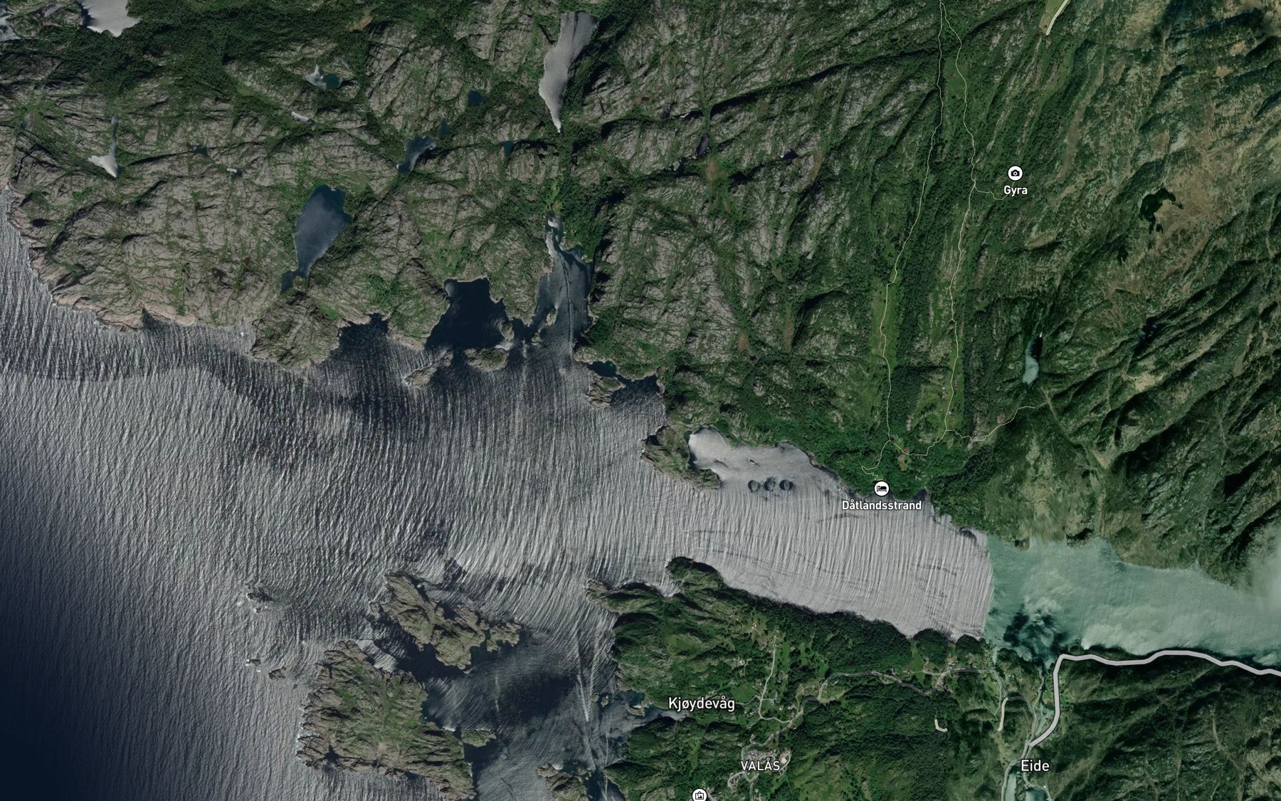Satellite map of the Vidhalsbukta