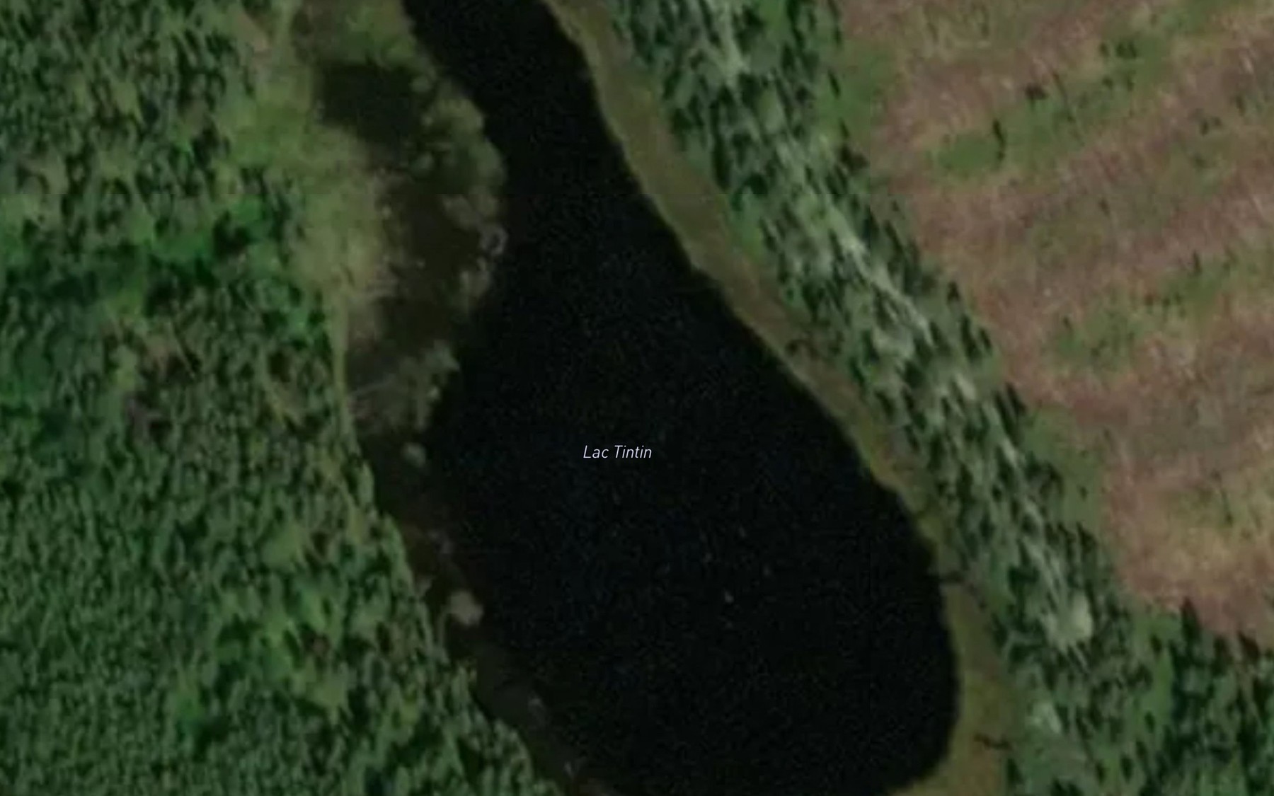 Satellite map of the Lac Tintin