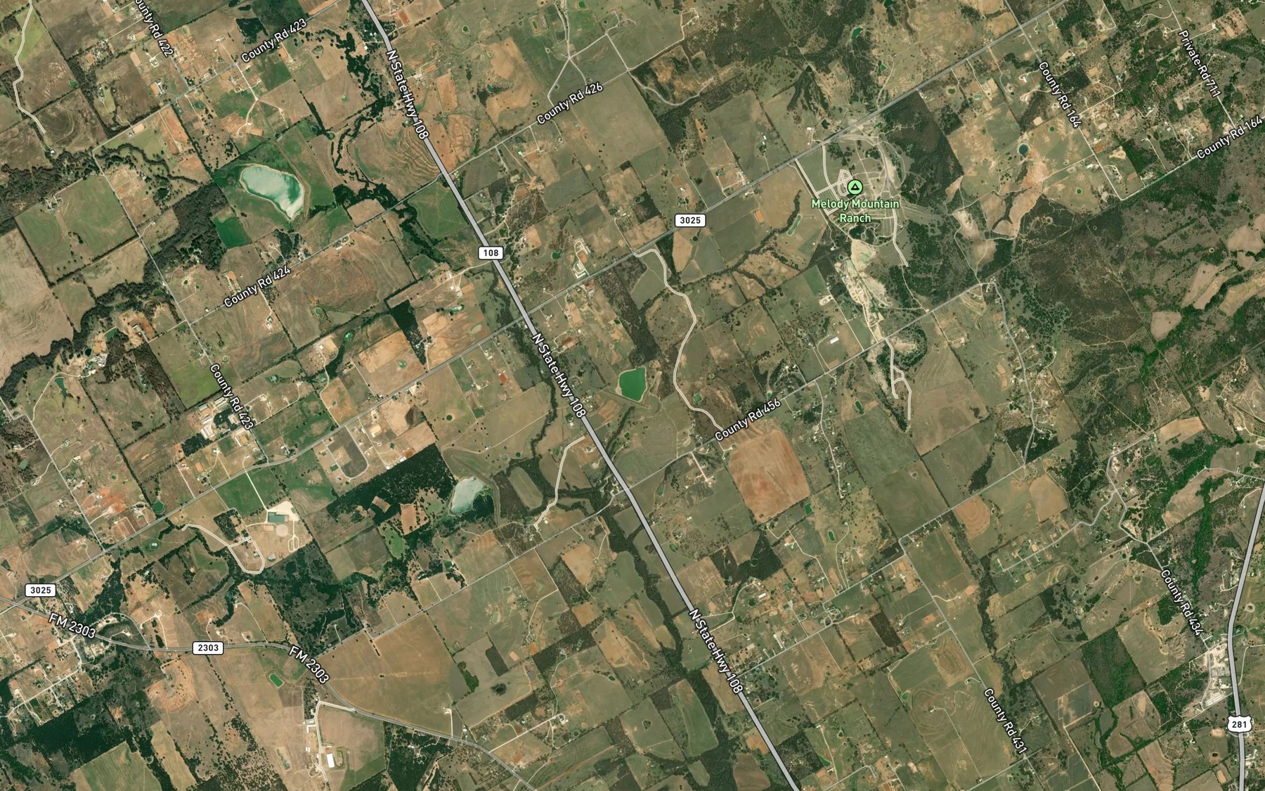 Satellite map of the Soil Conservation Service Site 5 Reservoir