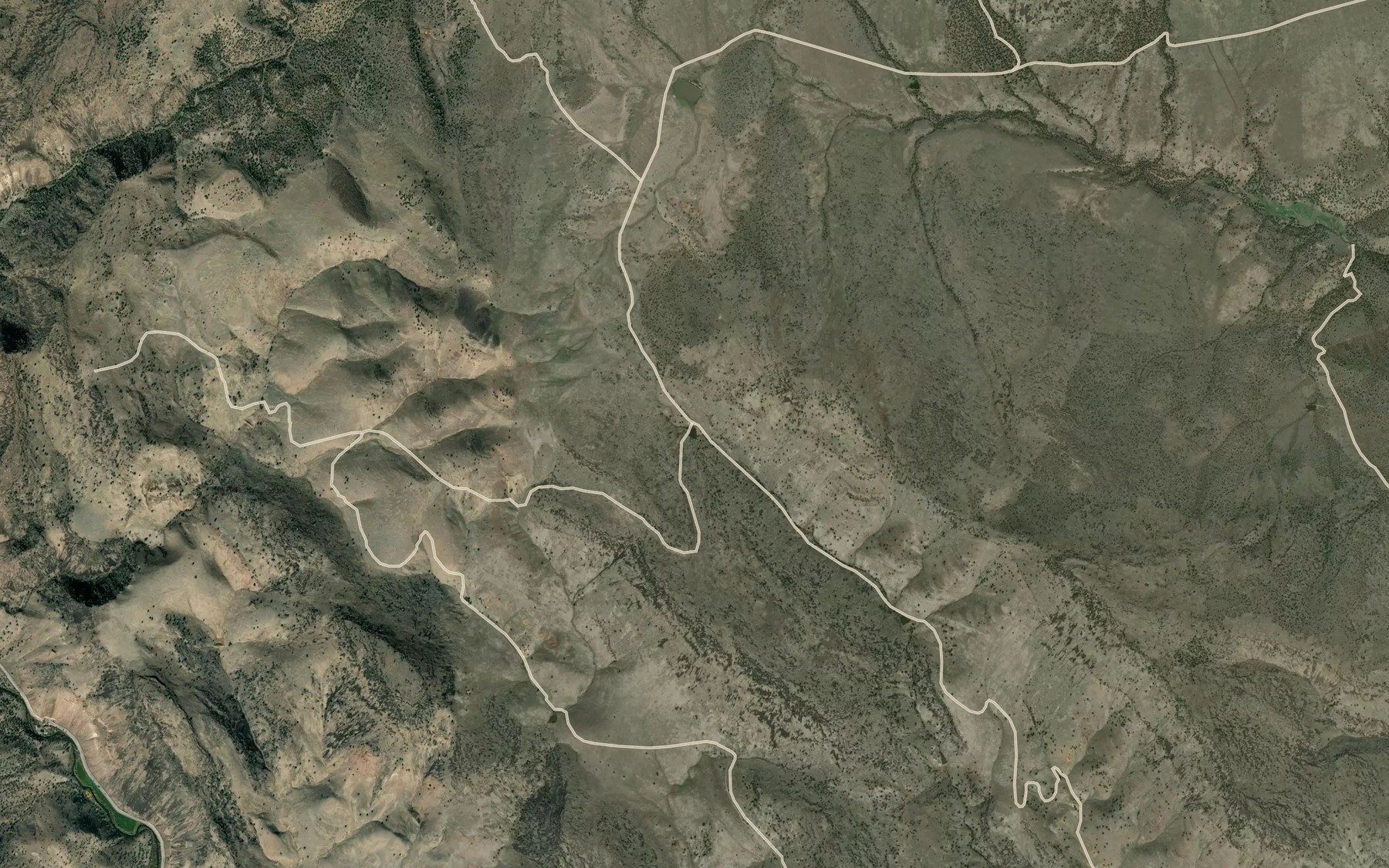 Satellite map of the Stemler Ridge Reservoir