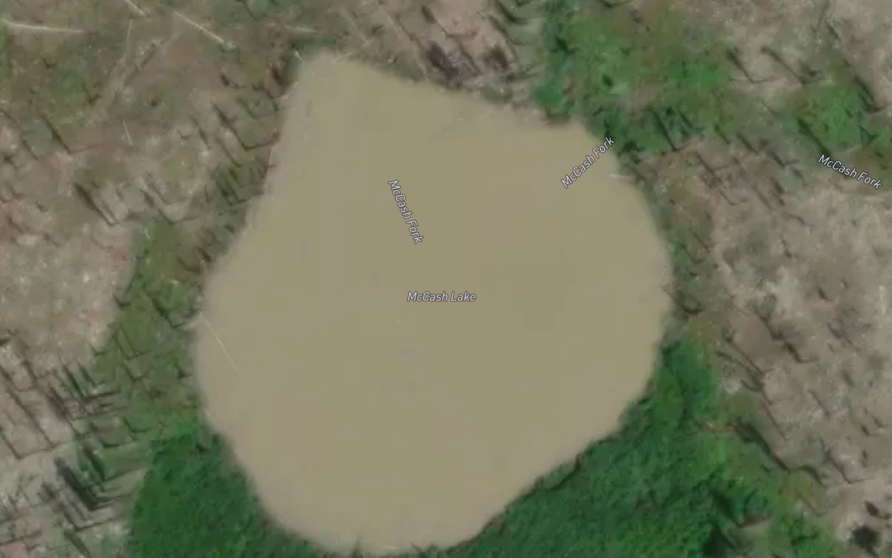 Satellite map of the McCash Lake