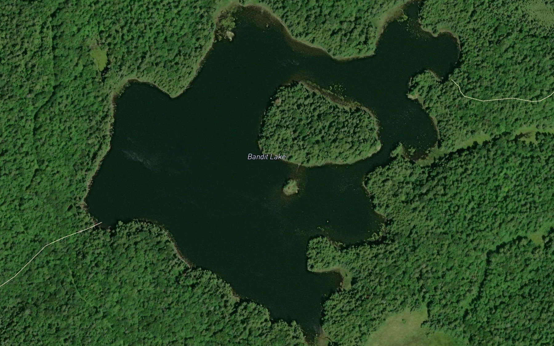 Satellite map of the Bandit Lake