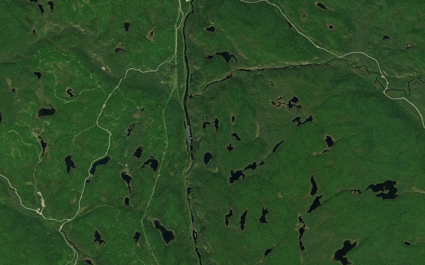 Satellite map of the Eleven Mile Creek