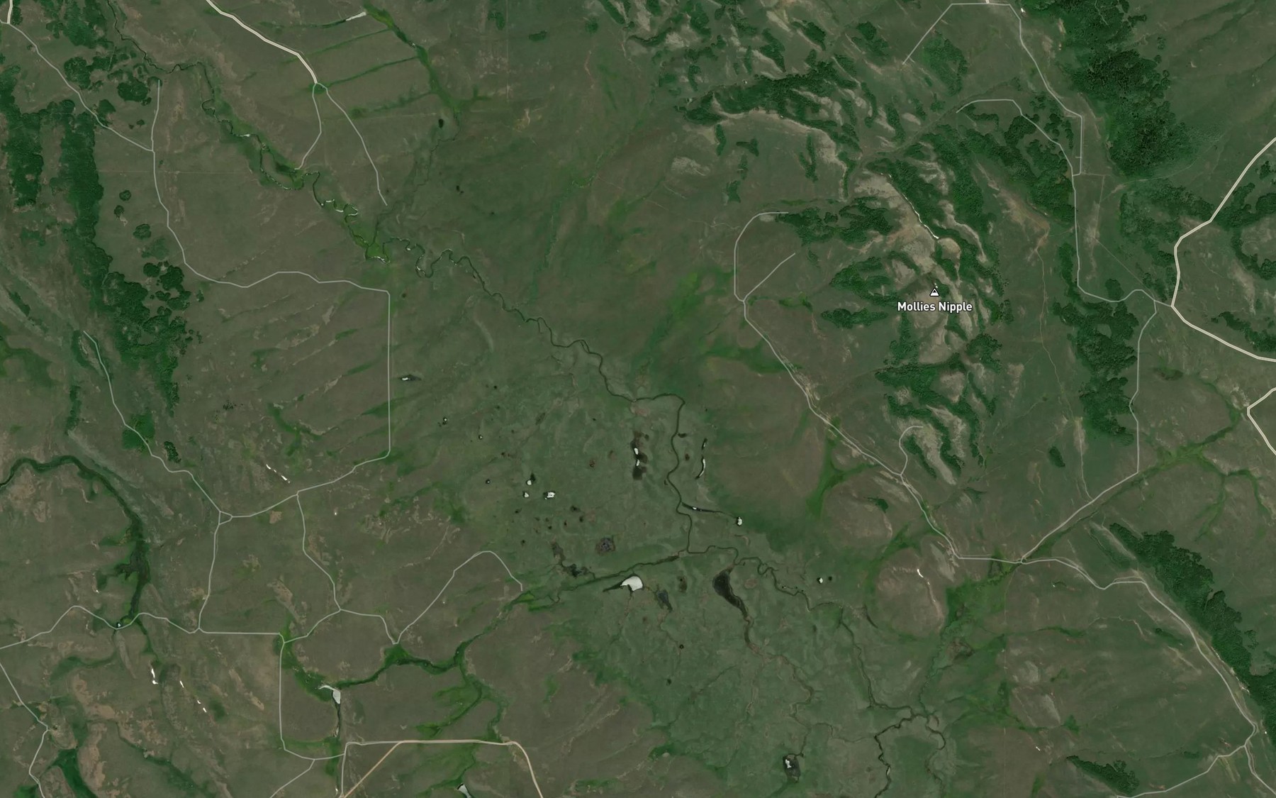 Satellite map of the Middle Creek