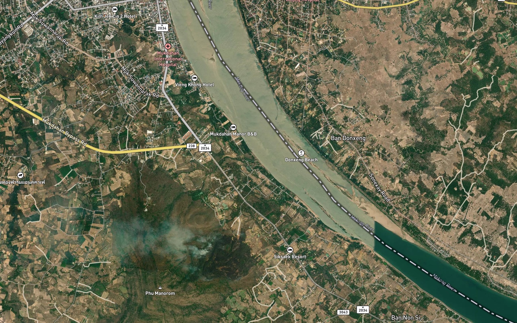 Satellite map of the Huai Chorakhe