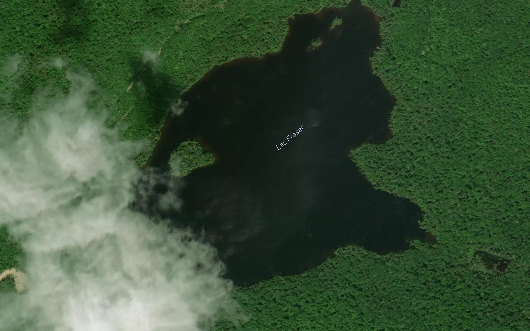 Satellite map of the Lac Fraser