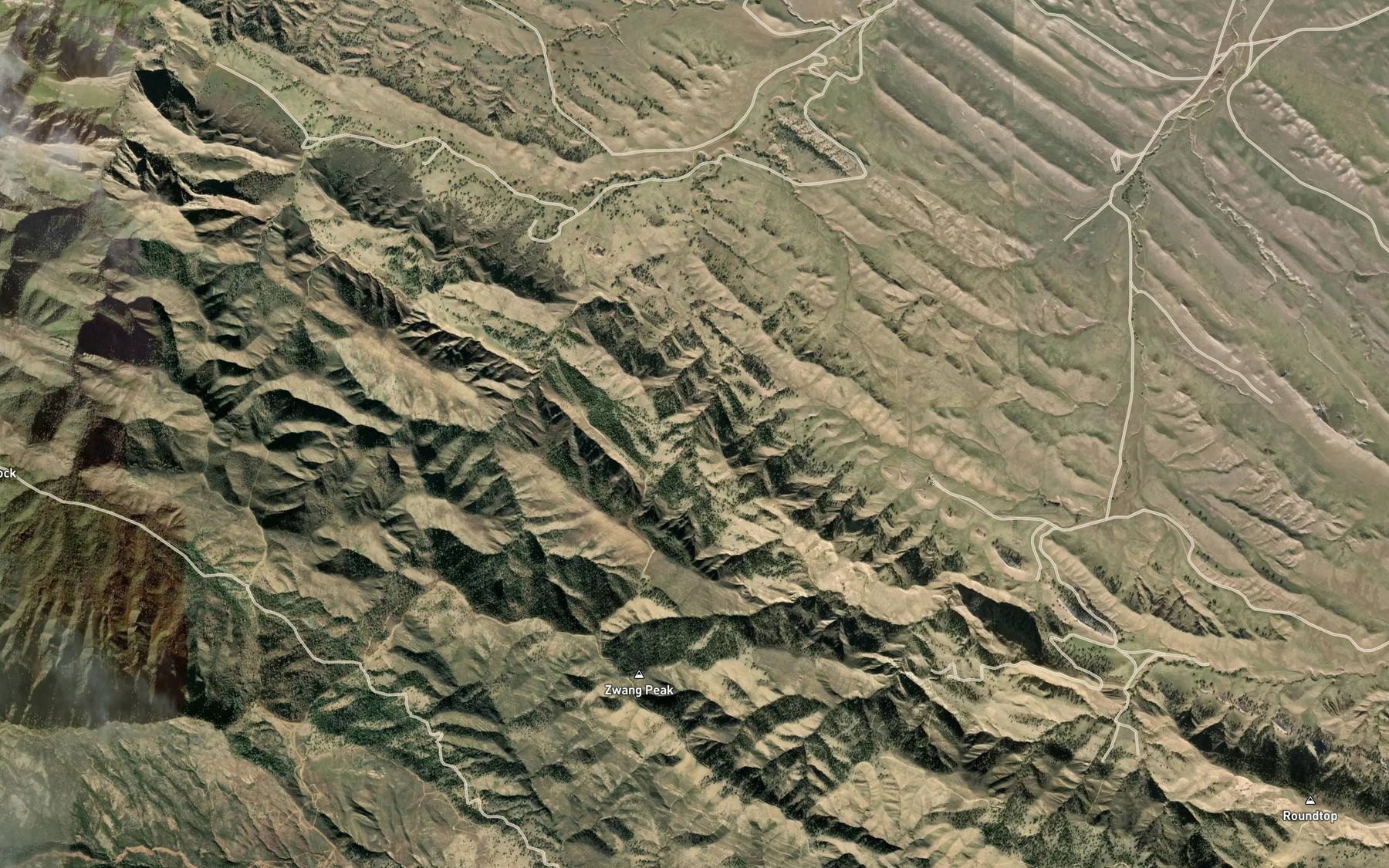 Satellite map of the Dirty Spring