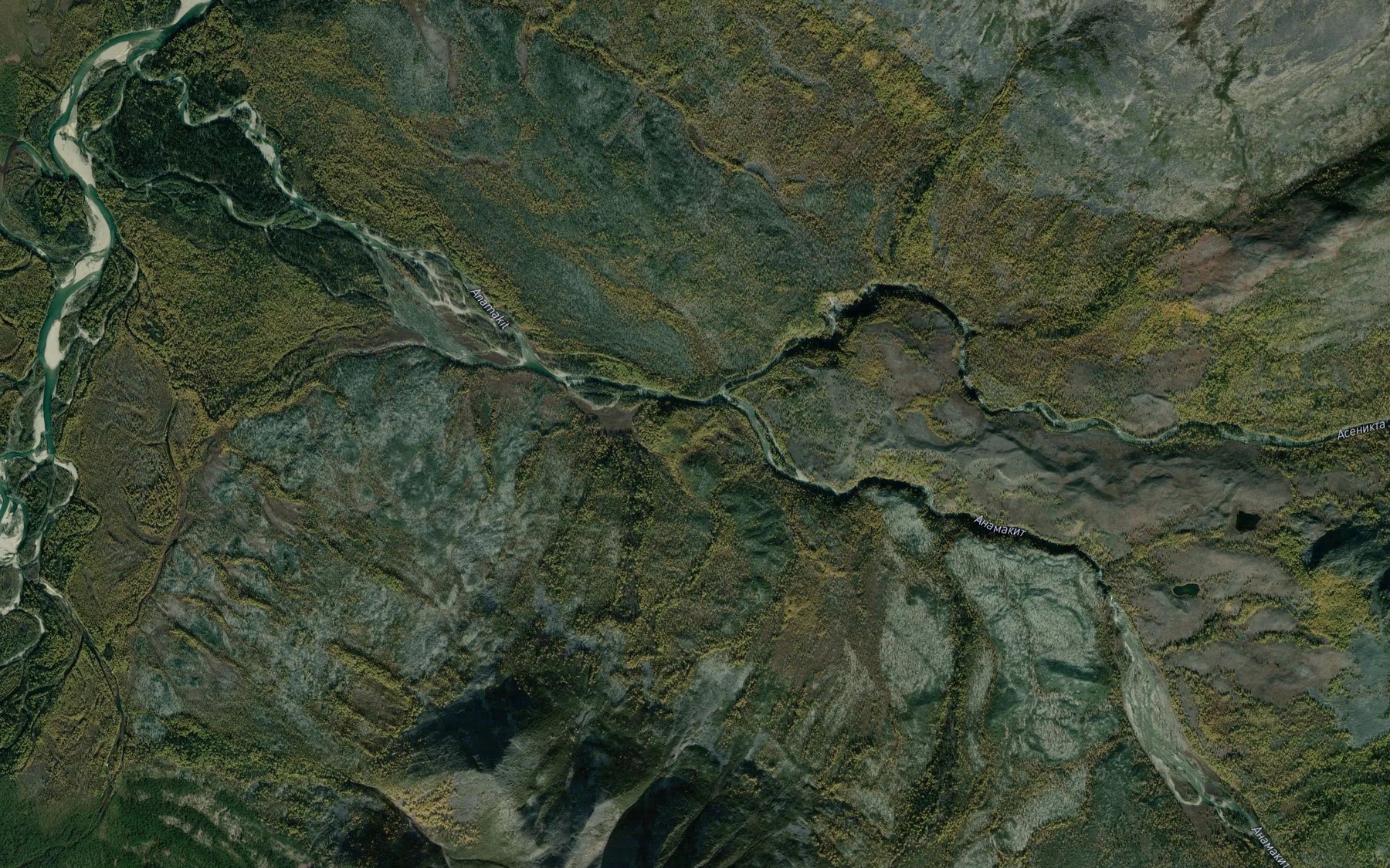 Satellite map of the Aymakit