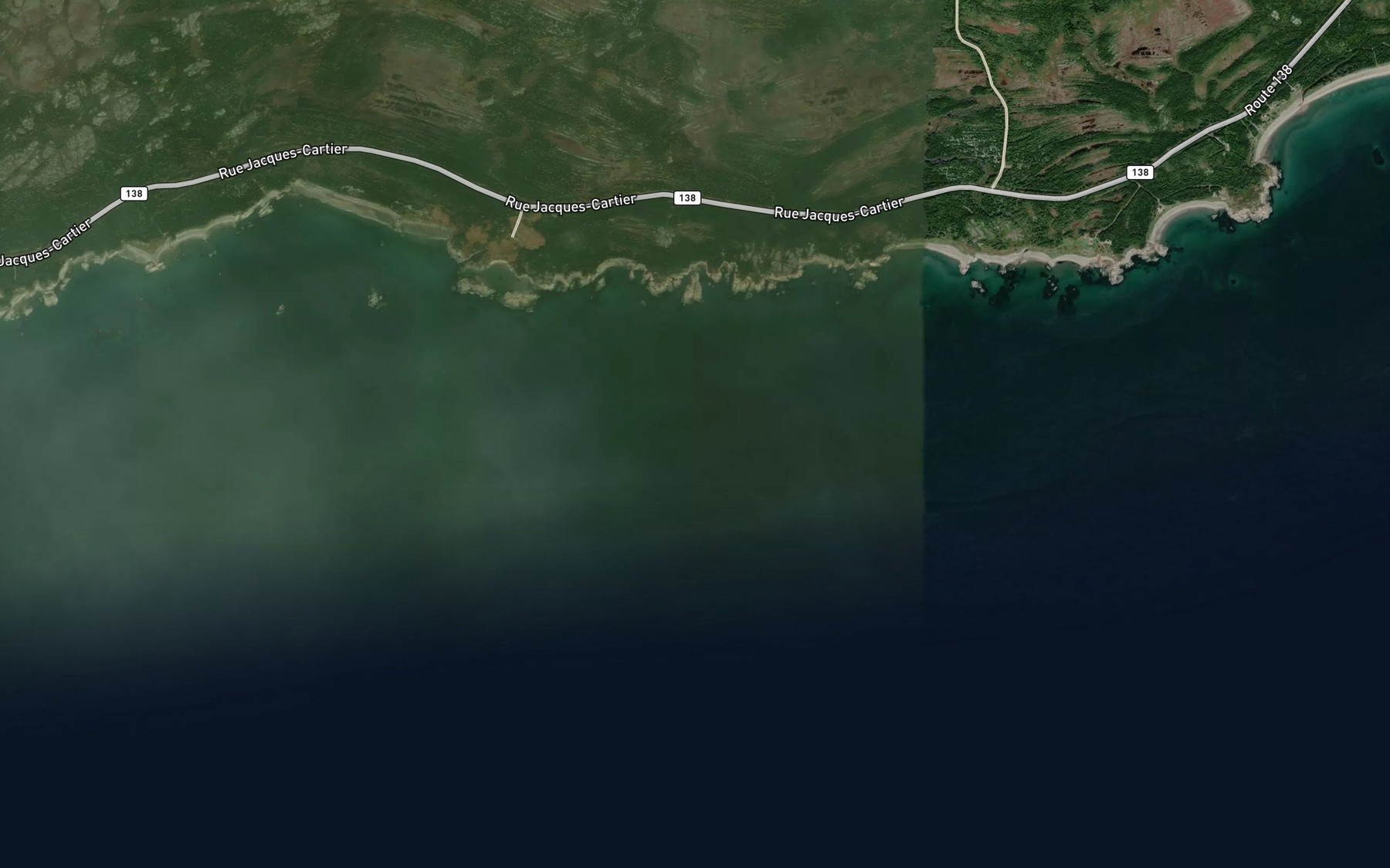 Satellite map of the Anse des Doe