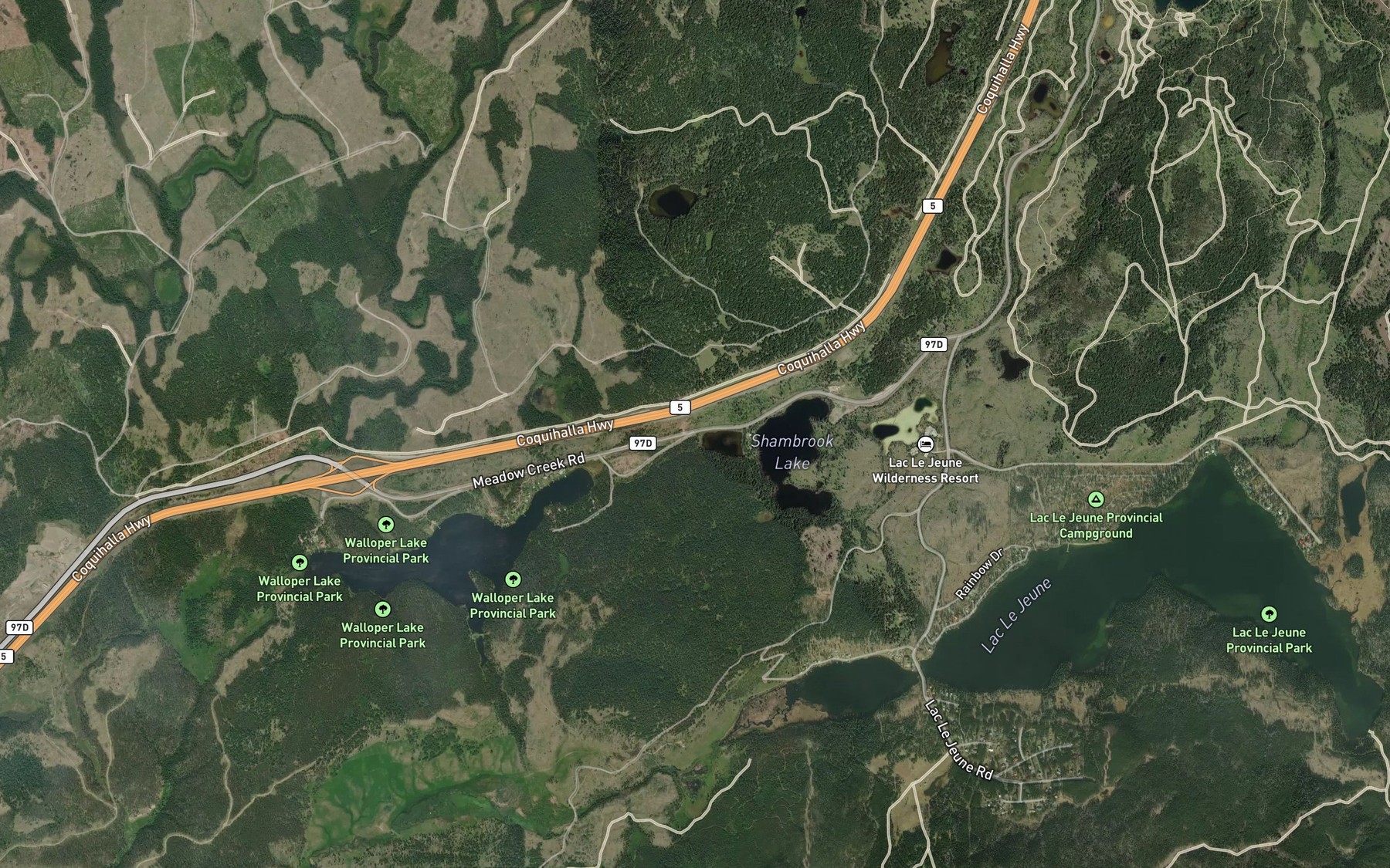 Satellite map of the Dawn Glow Pond