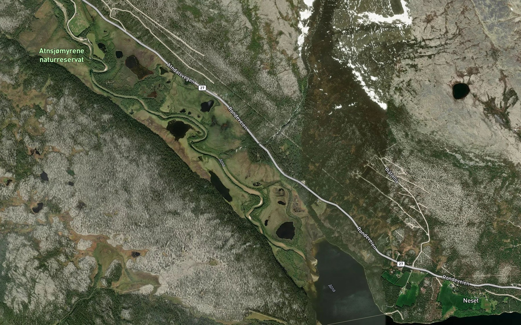 Satellite map of the Veslehorsa