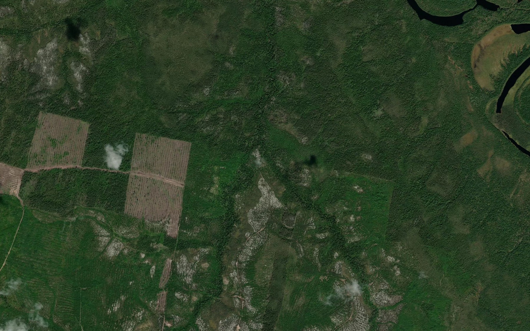 Satellite map of the Shervozh