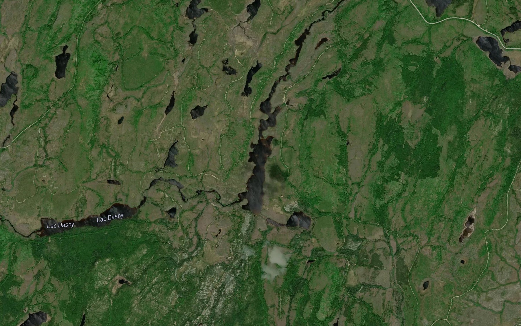 Satellite map of the Lac des Comandres