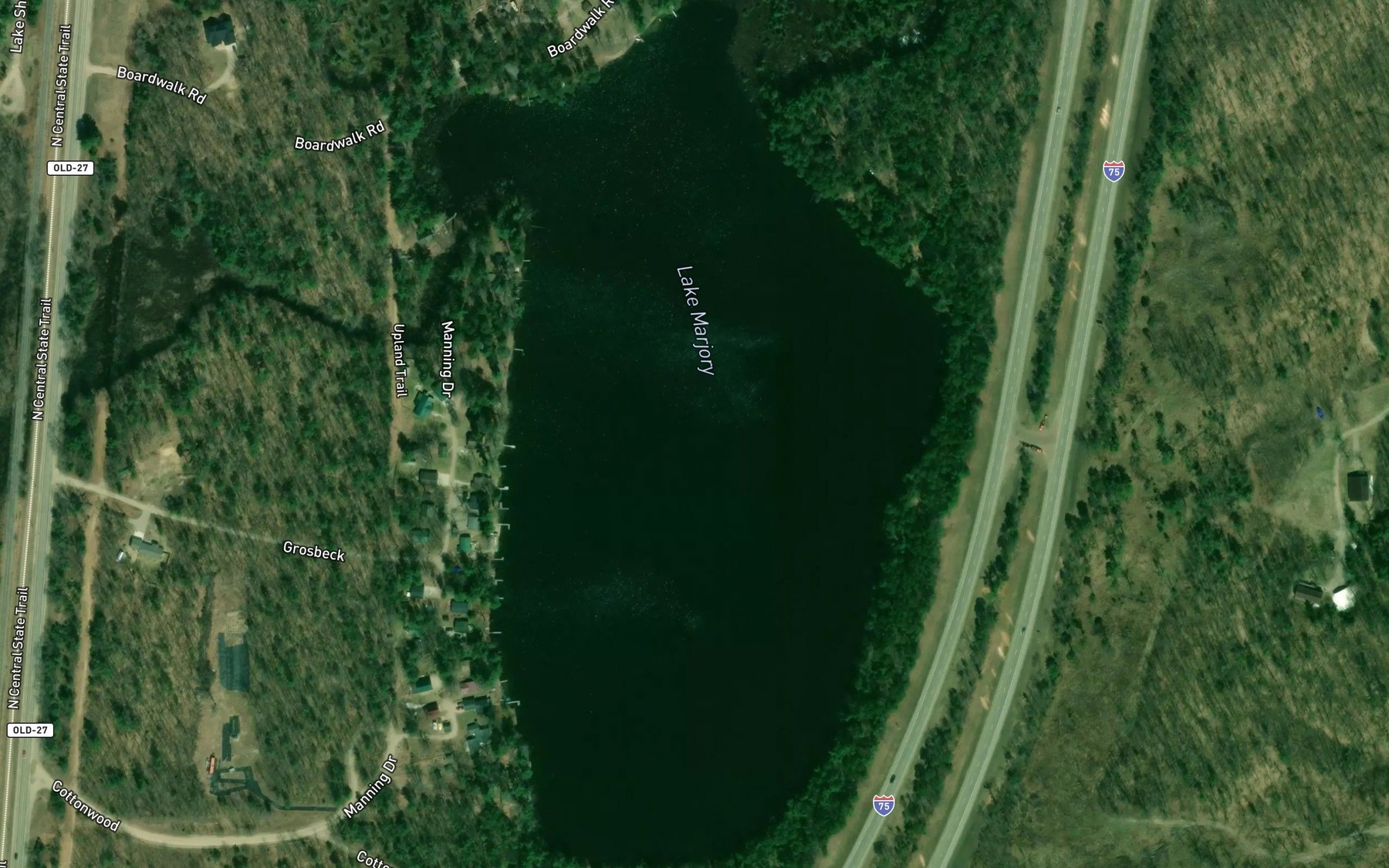 Satellite map of the Lake Marjory