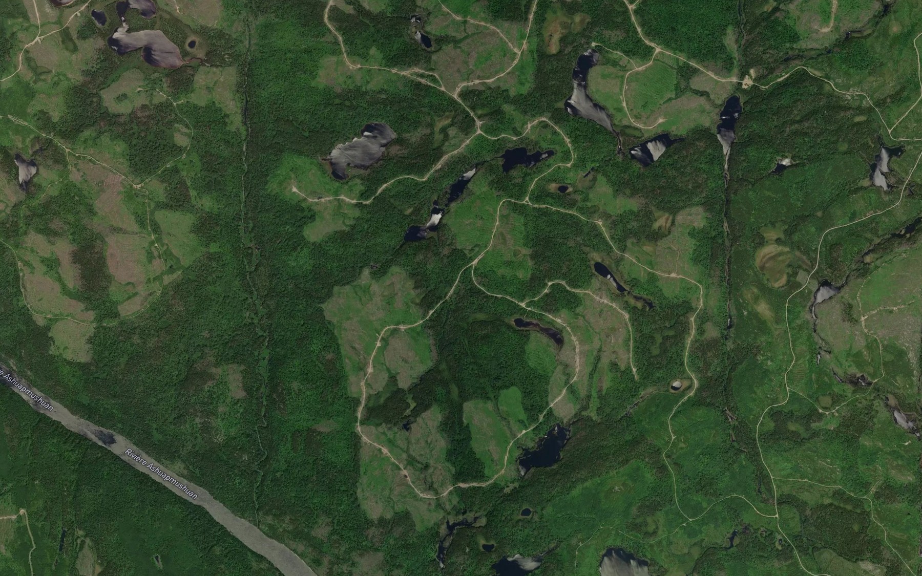 Satellite map of the Lacs de la Quatorze