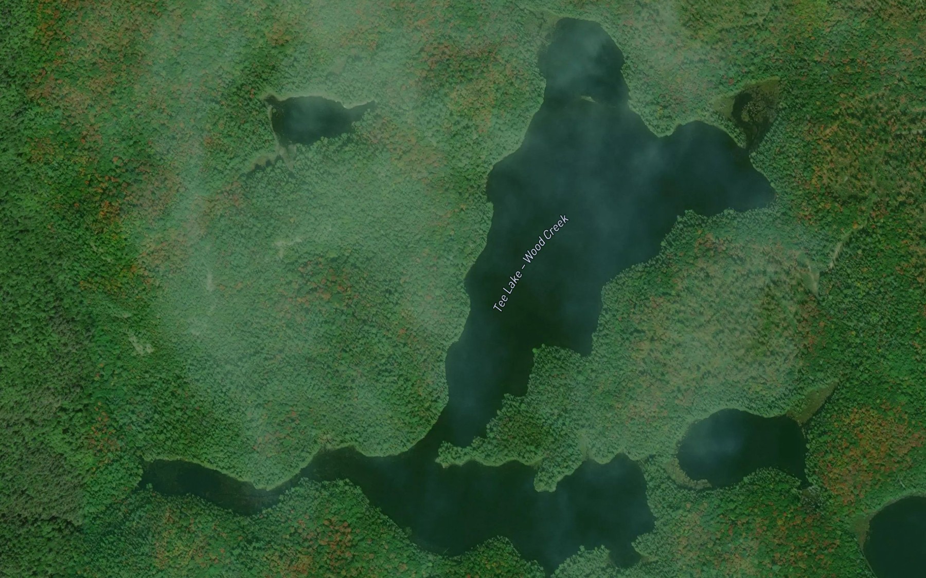 Satellite map of the Tee Lake