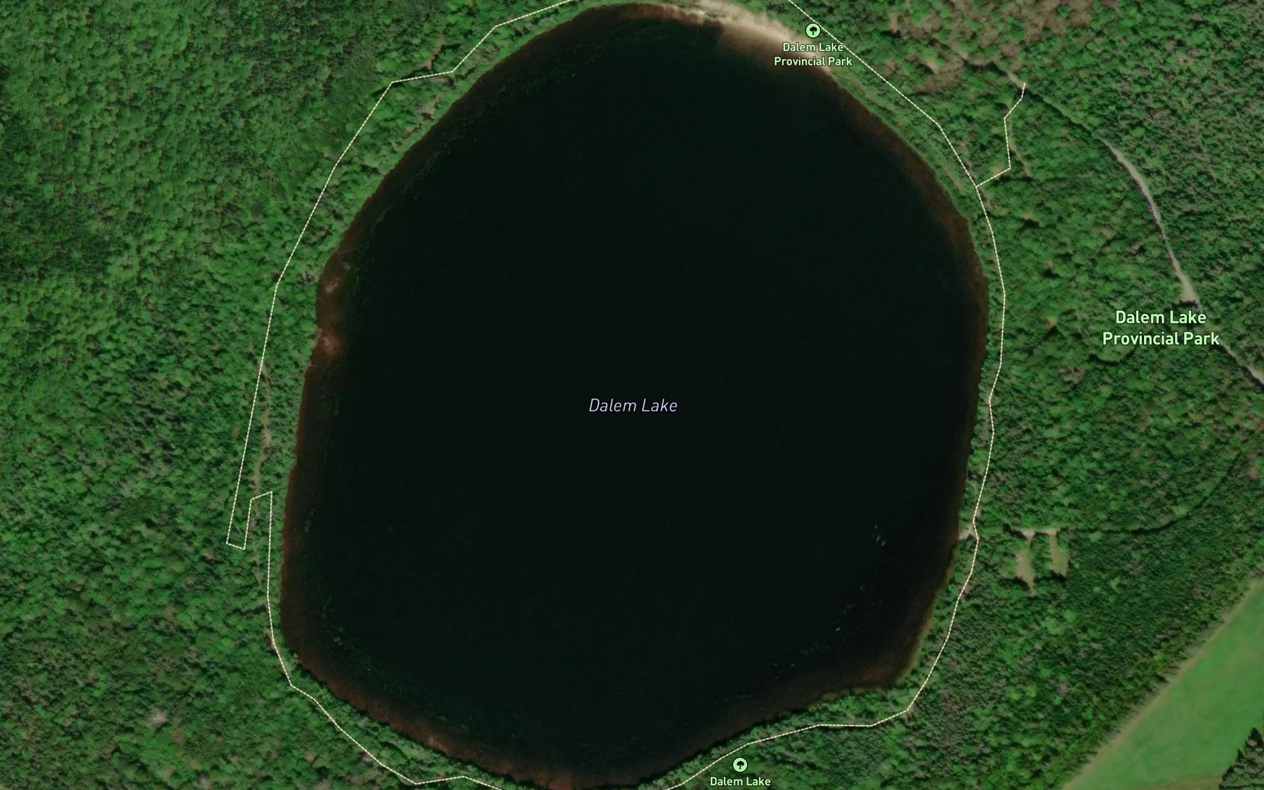Satellite map of the Dalem Lake