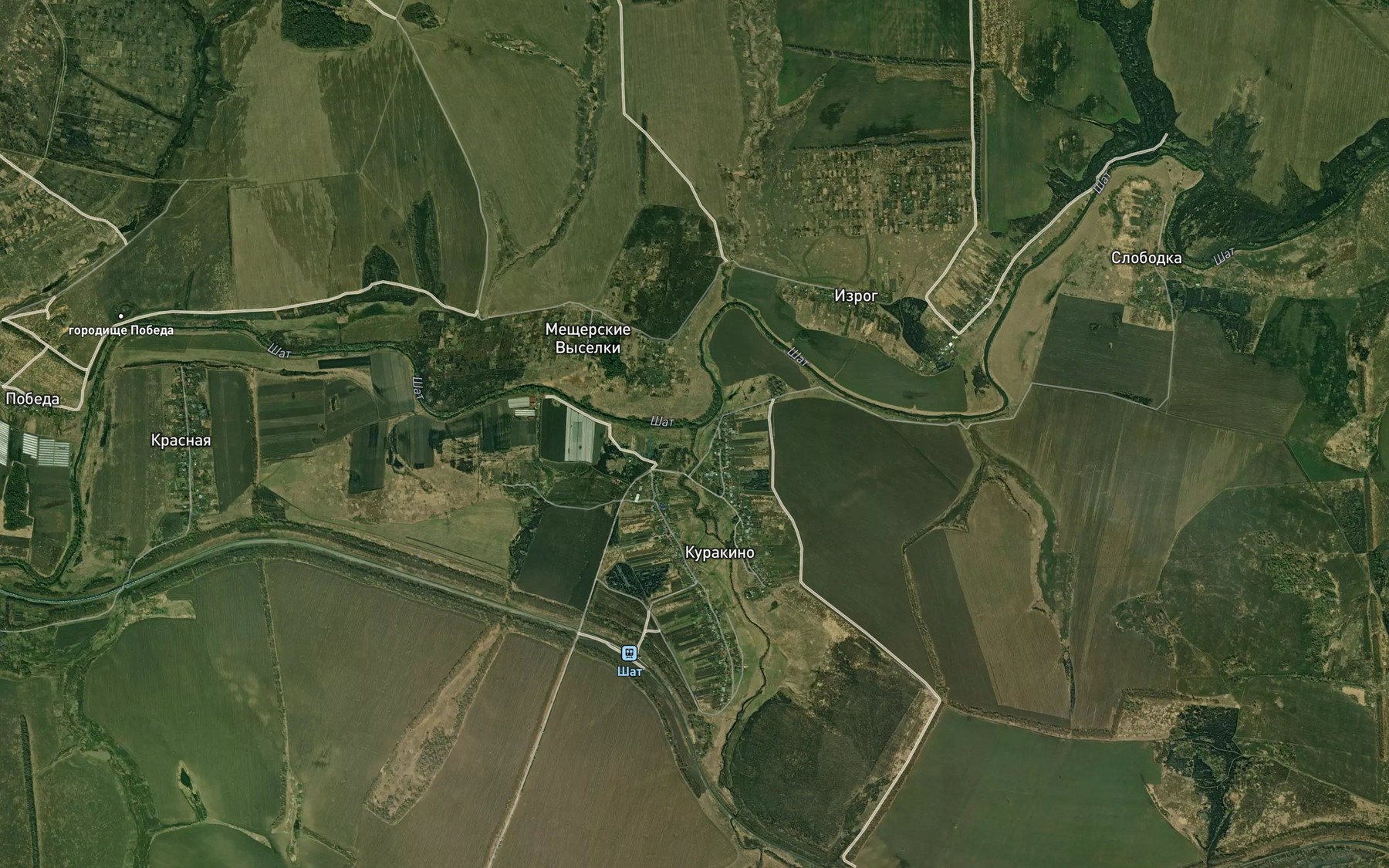 Satellite map of the Sukhaya Gat'