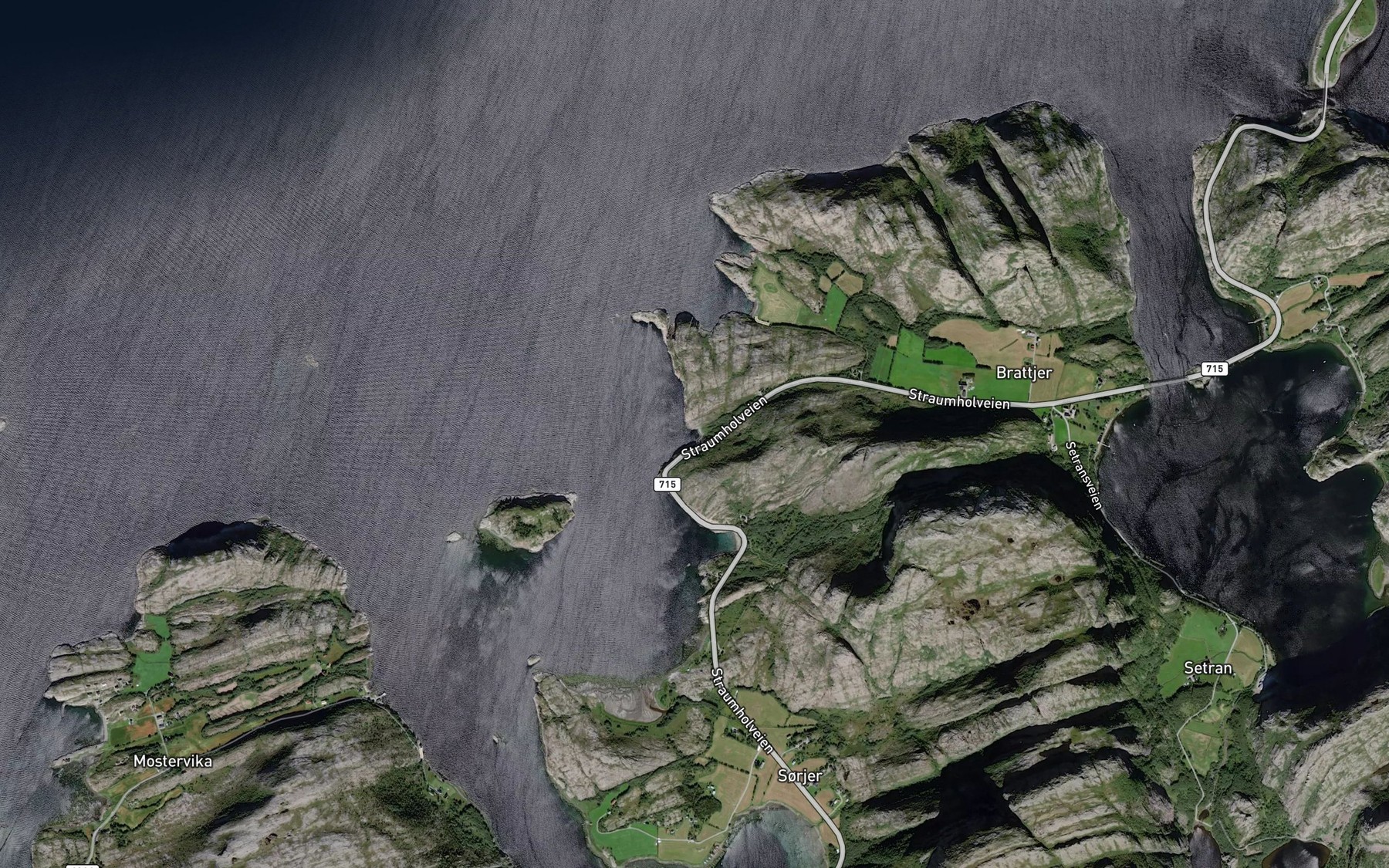 Satellite map of the Oksenvika