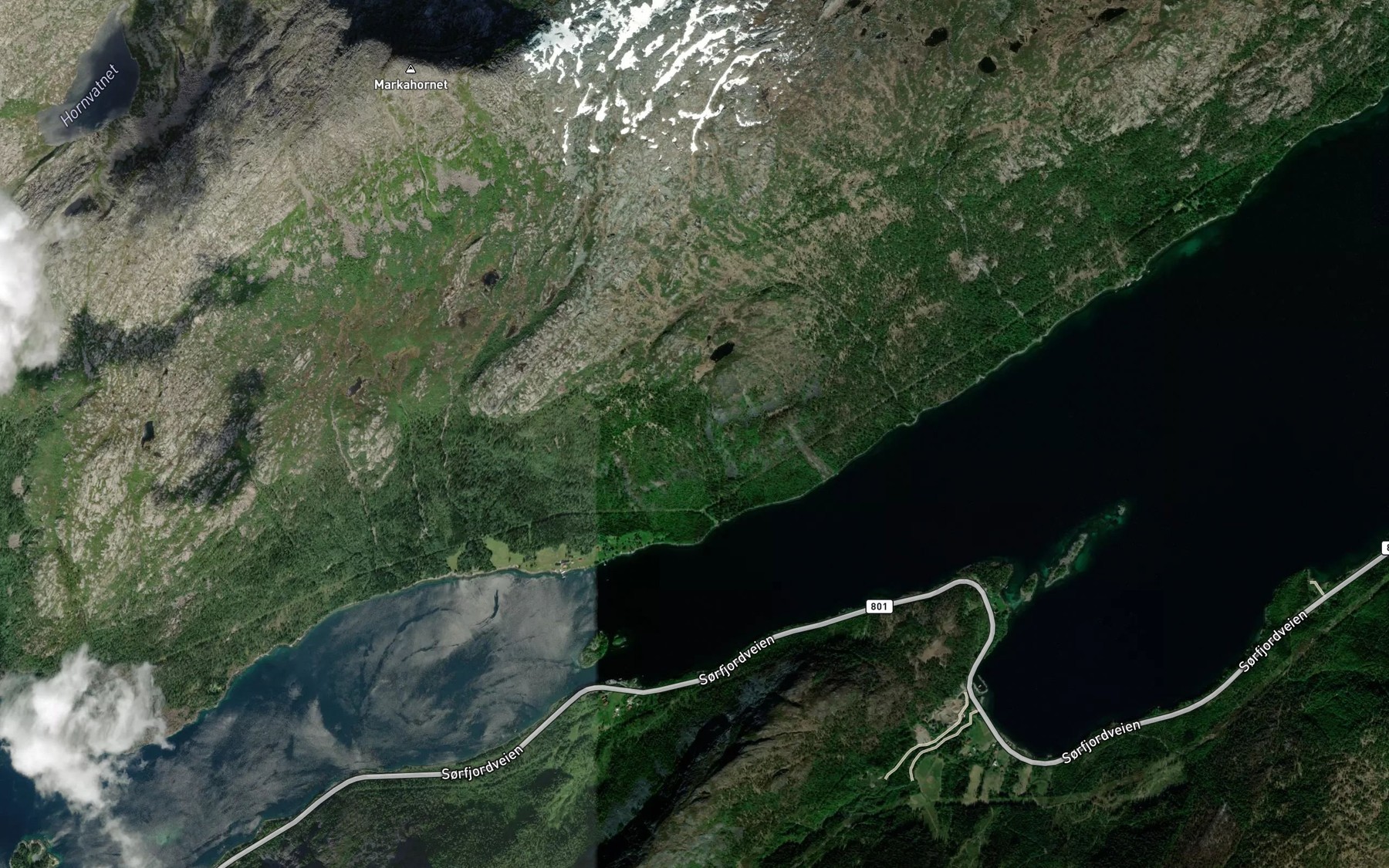 Satellite map of the Rapbekken