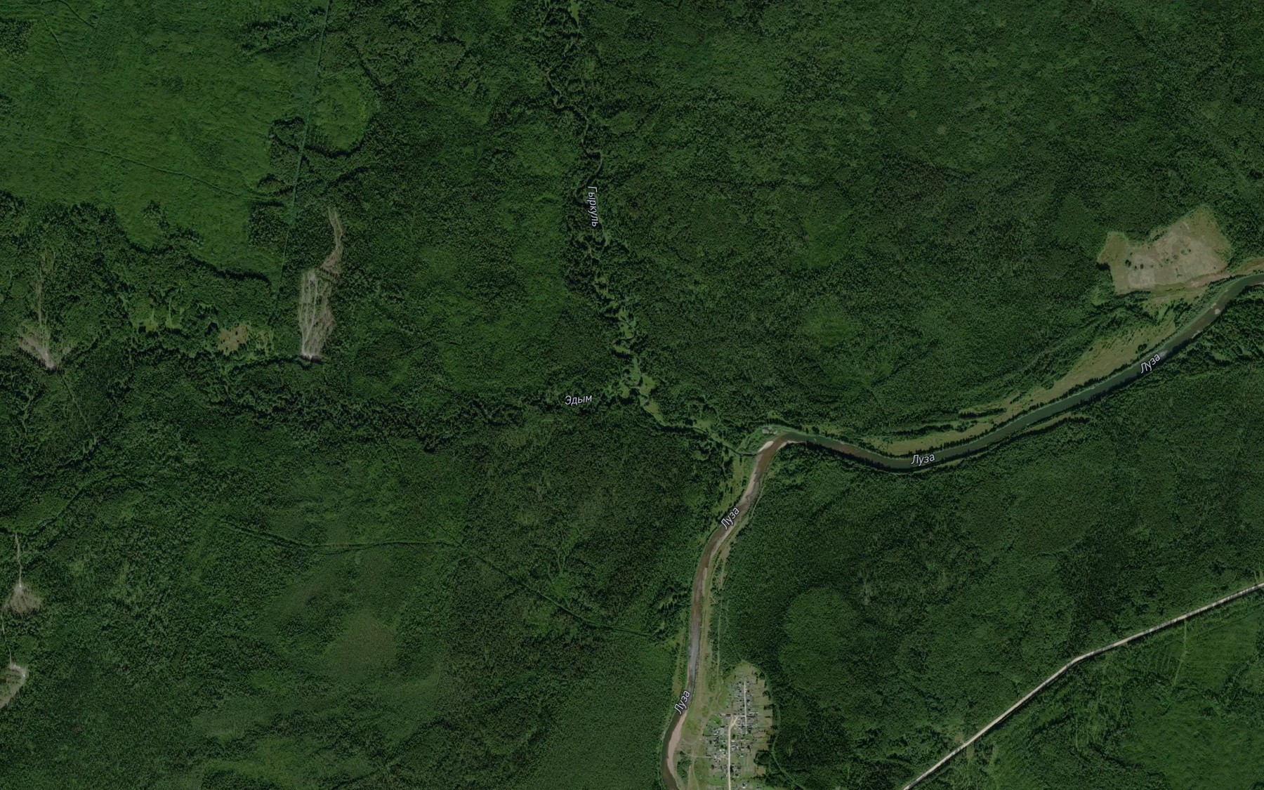 Satellite map of the Edym
