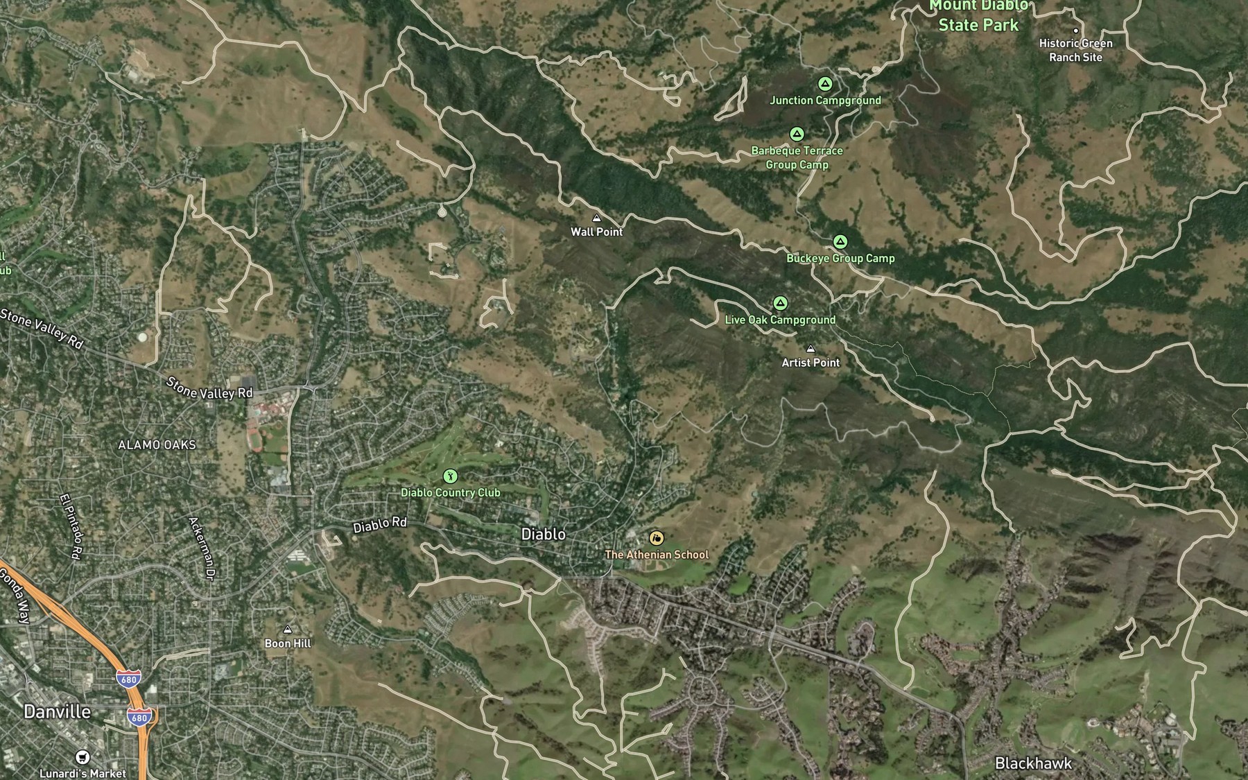 Satellite map of the Black Hills Reservoir