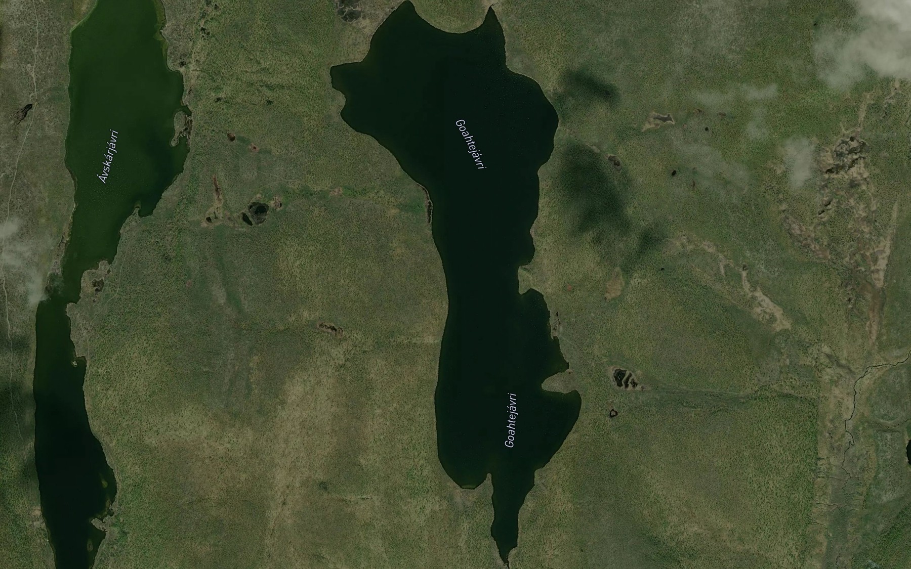 Satellite map of the Goattejavri