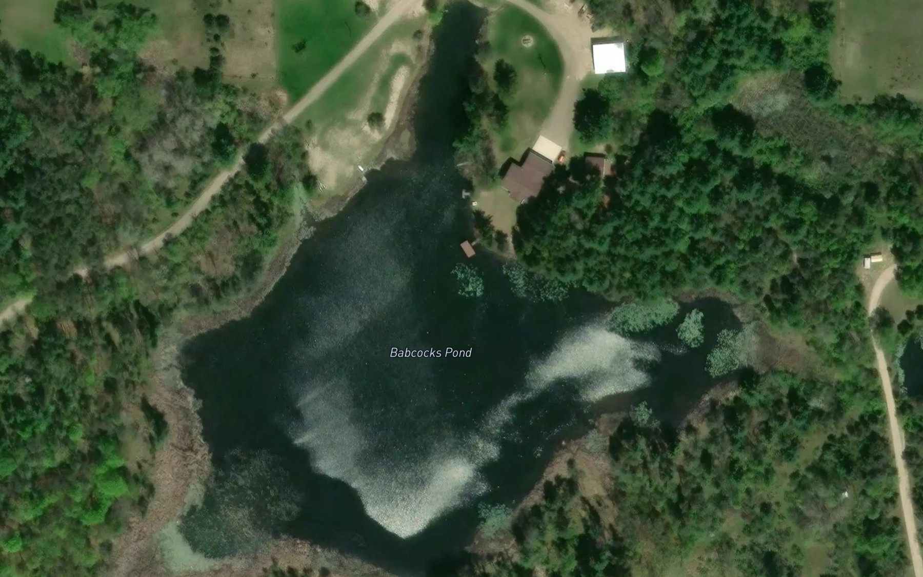 Satellite map of the Babcocks Pond