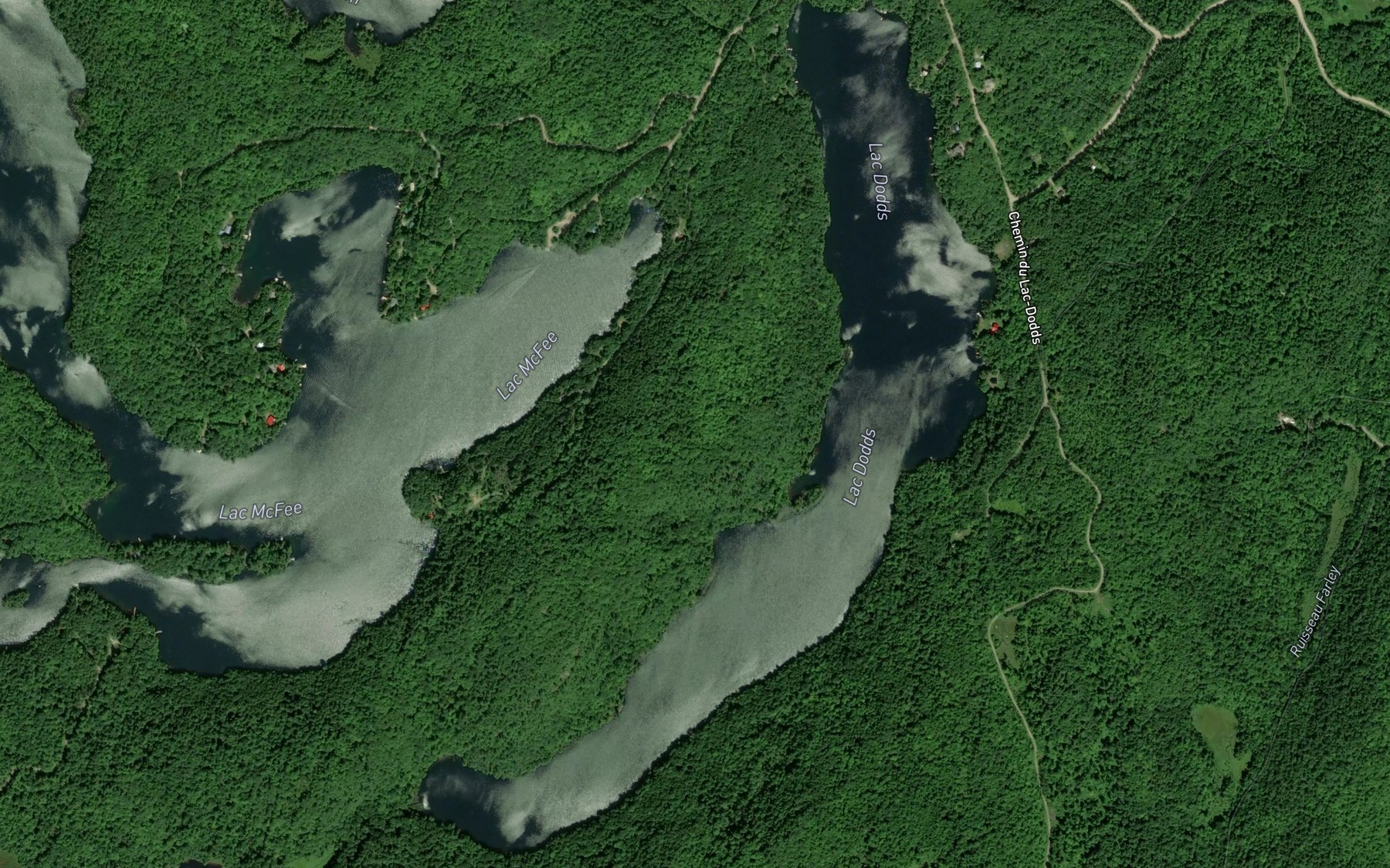 Satellite map of the Lac Dodds