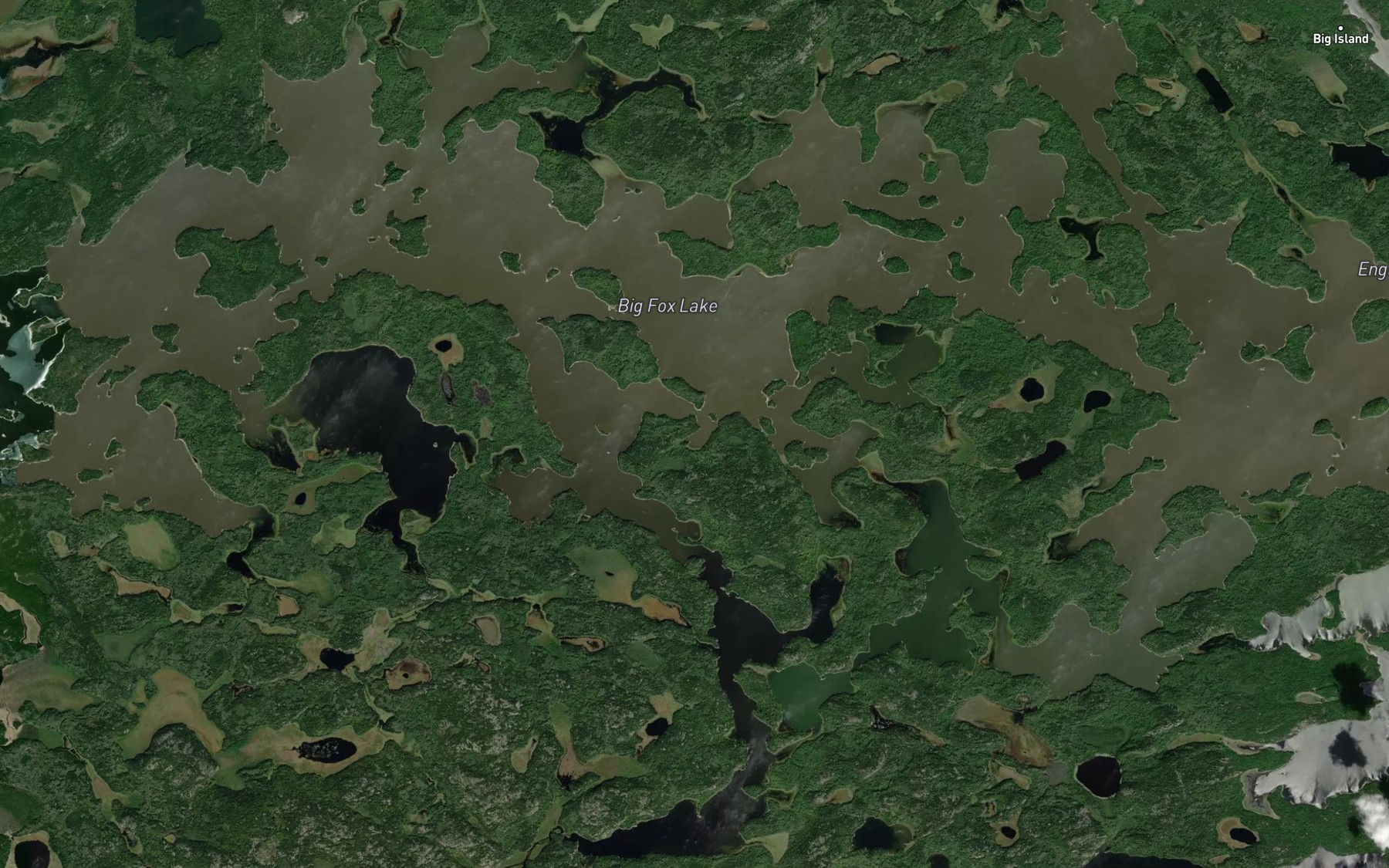 Satellite map of the Big Fox Lake