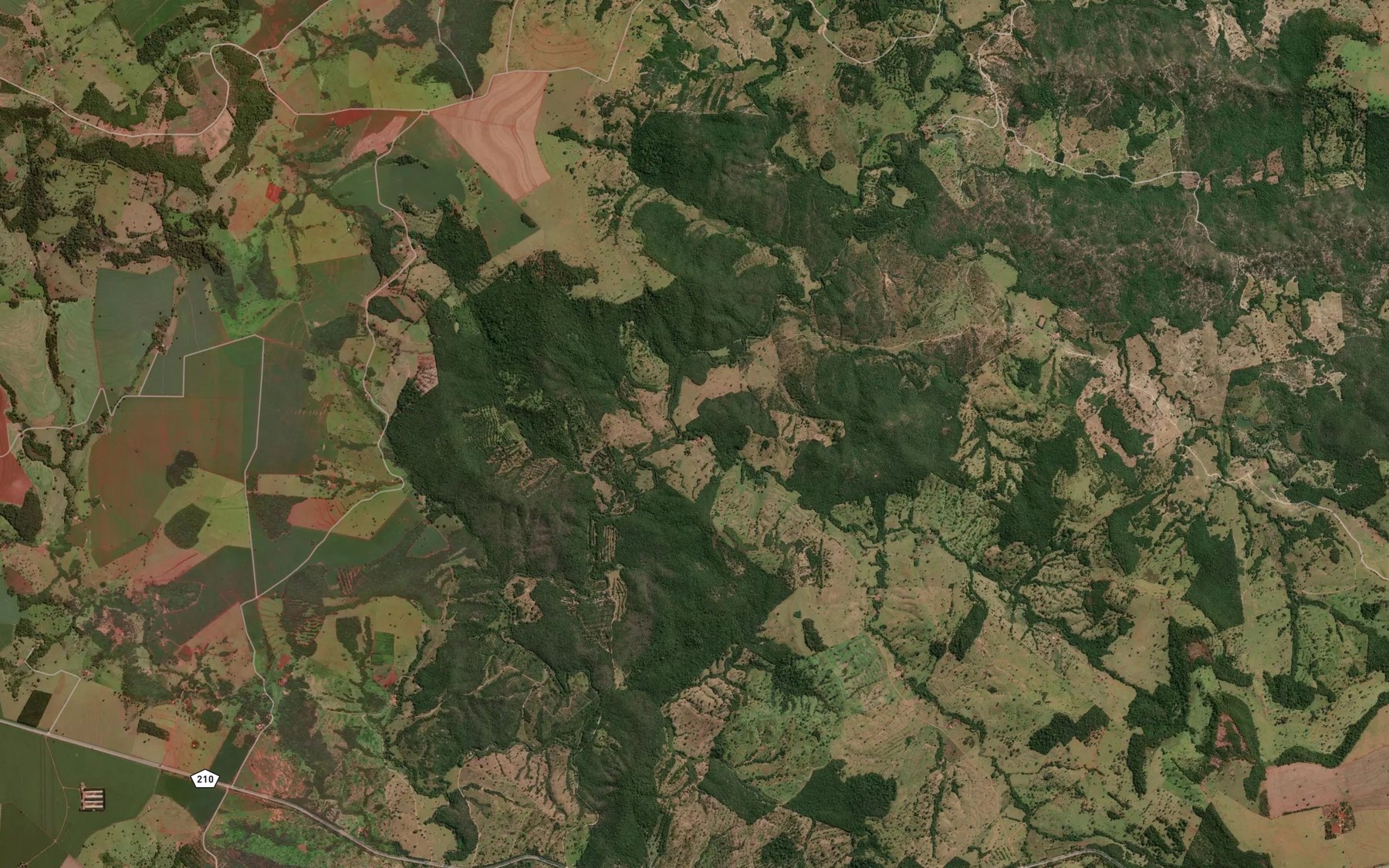Satellite map of the Corrego Vermelho