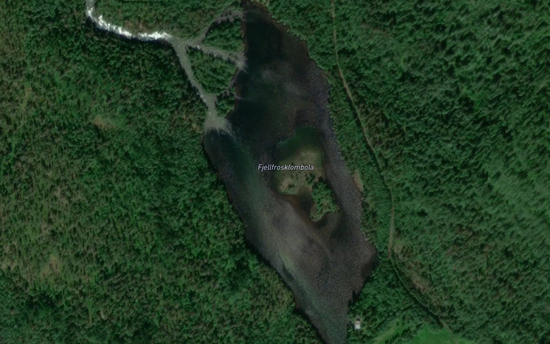 Satellite map of the Fjellfroslombola
