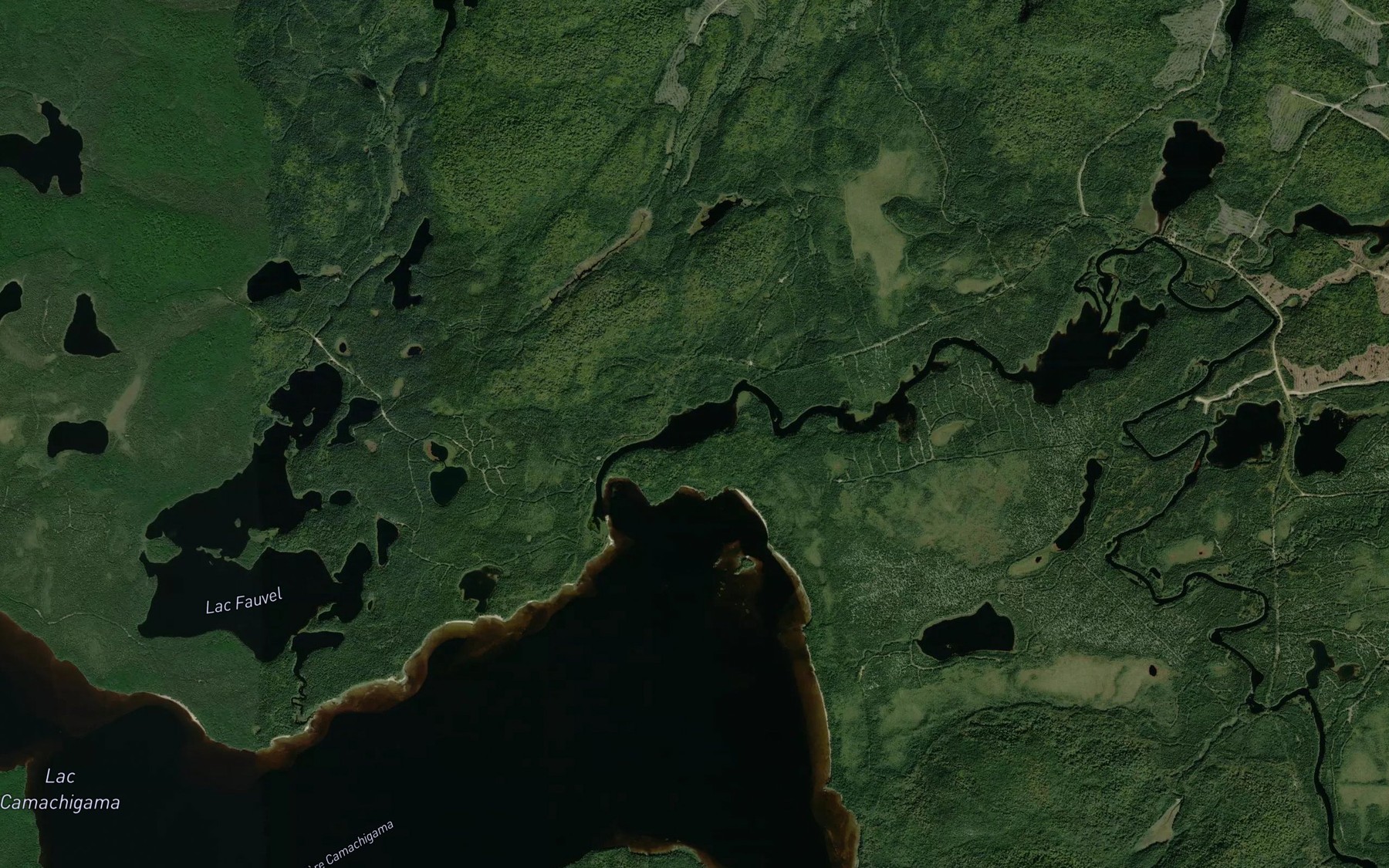 Satellite map of the Lac de l'Entree