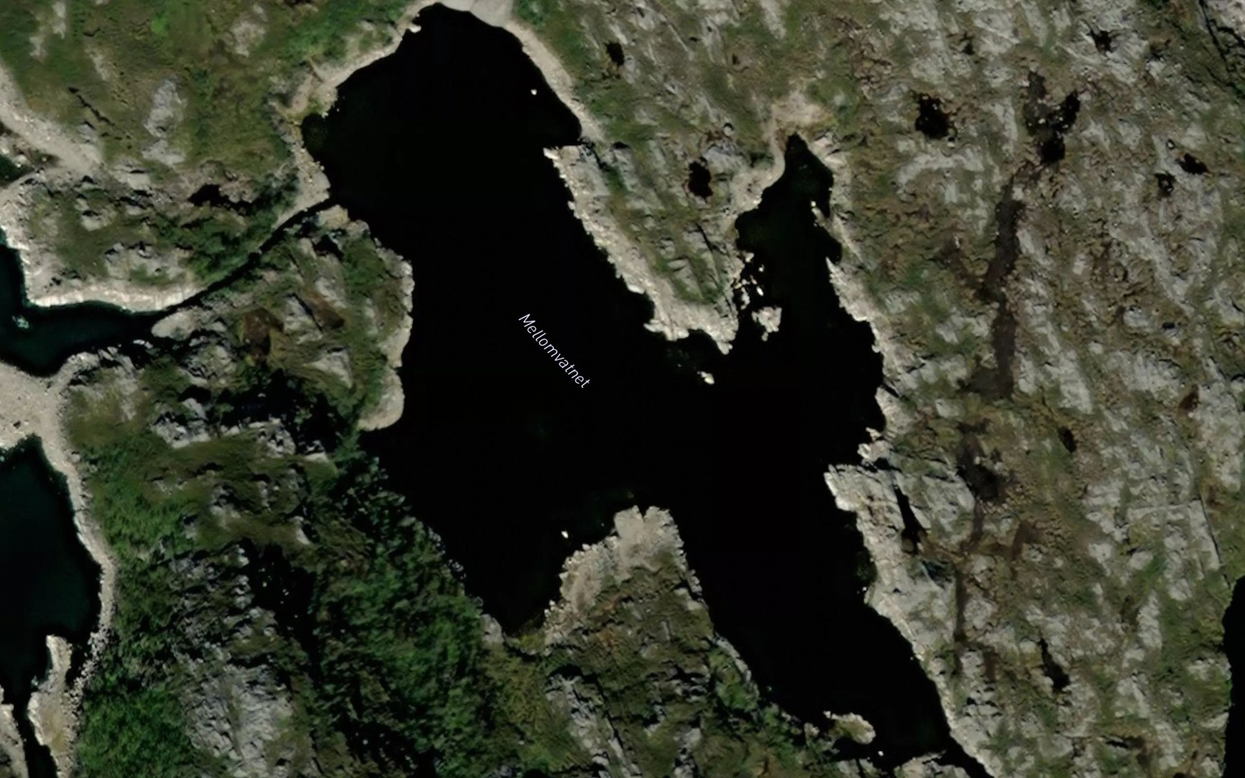 Satellite map of the Mellomvatnet