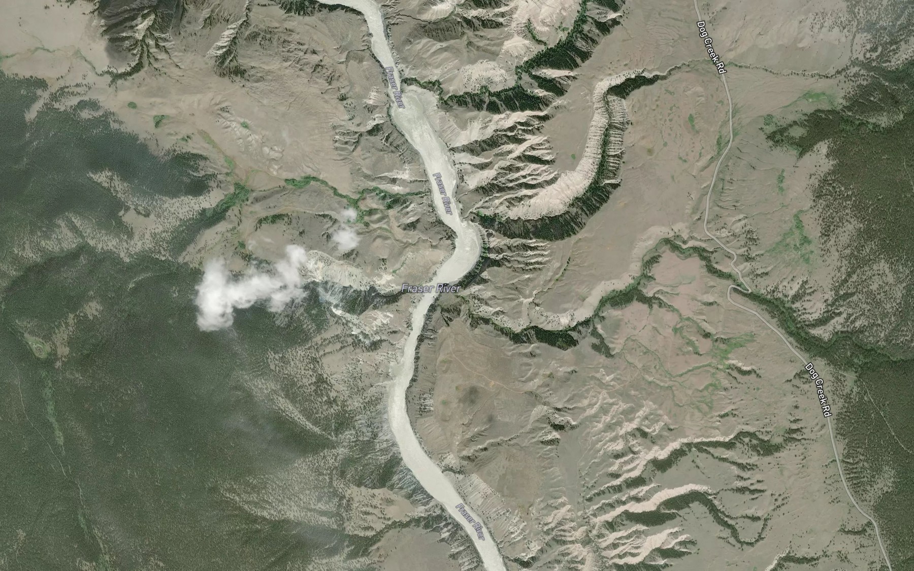 Satellite map of the McEwen Creek