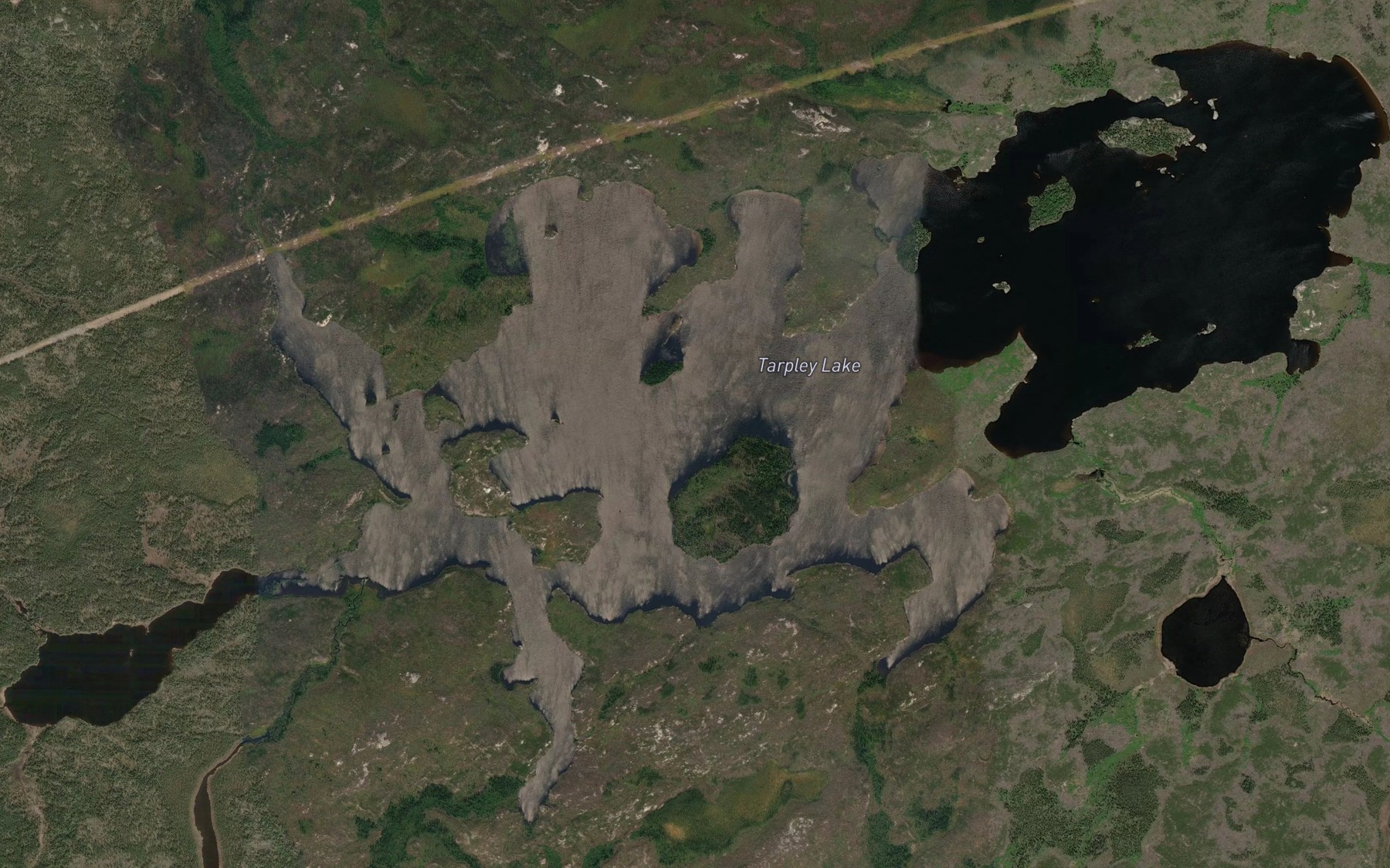 Satellite map of the Tarpley Lake
