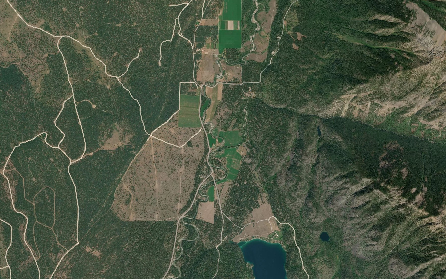 Satellite map of the Diorite Creek