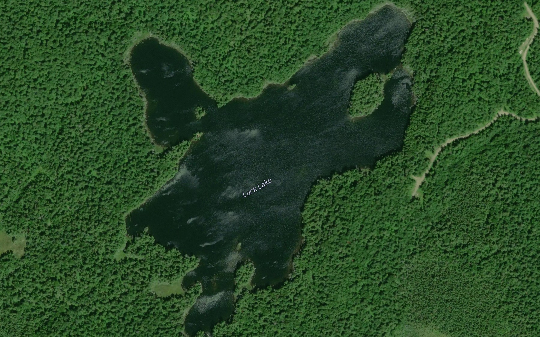 Satellite map of the Luck Lake
